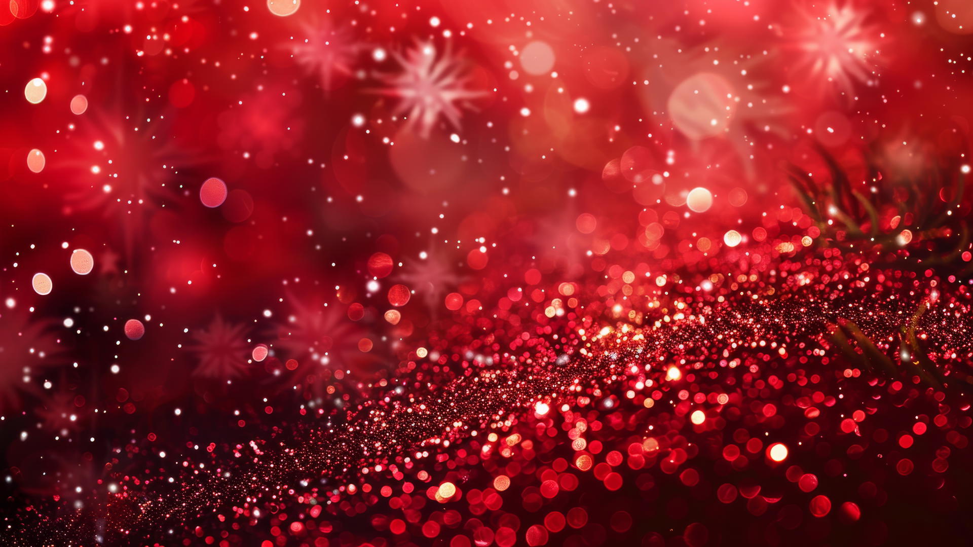 Red Christmas-themed background with festive elements