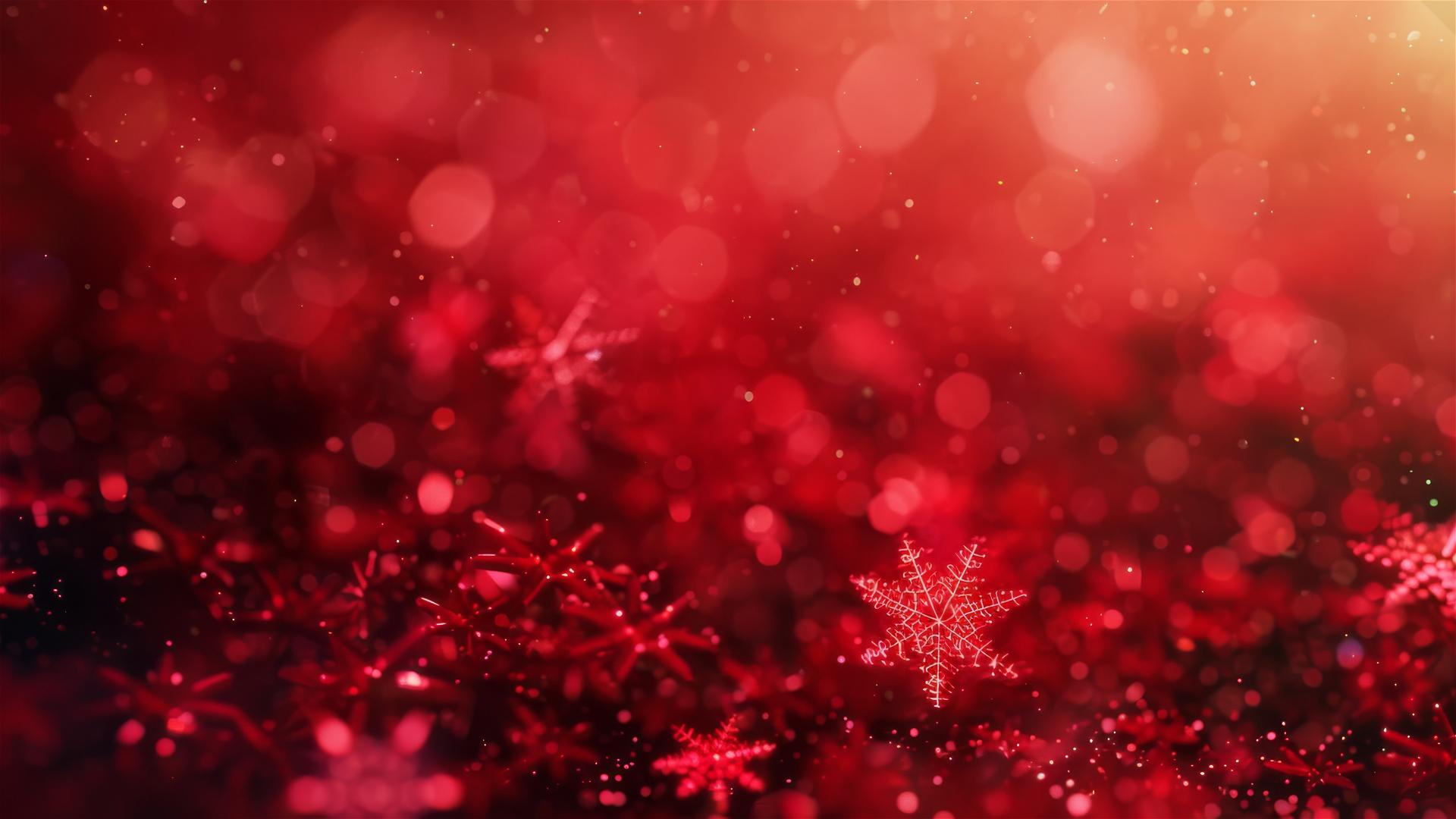Christmas background with abundant red tones in 4K resolution