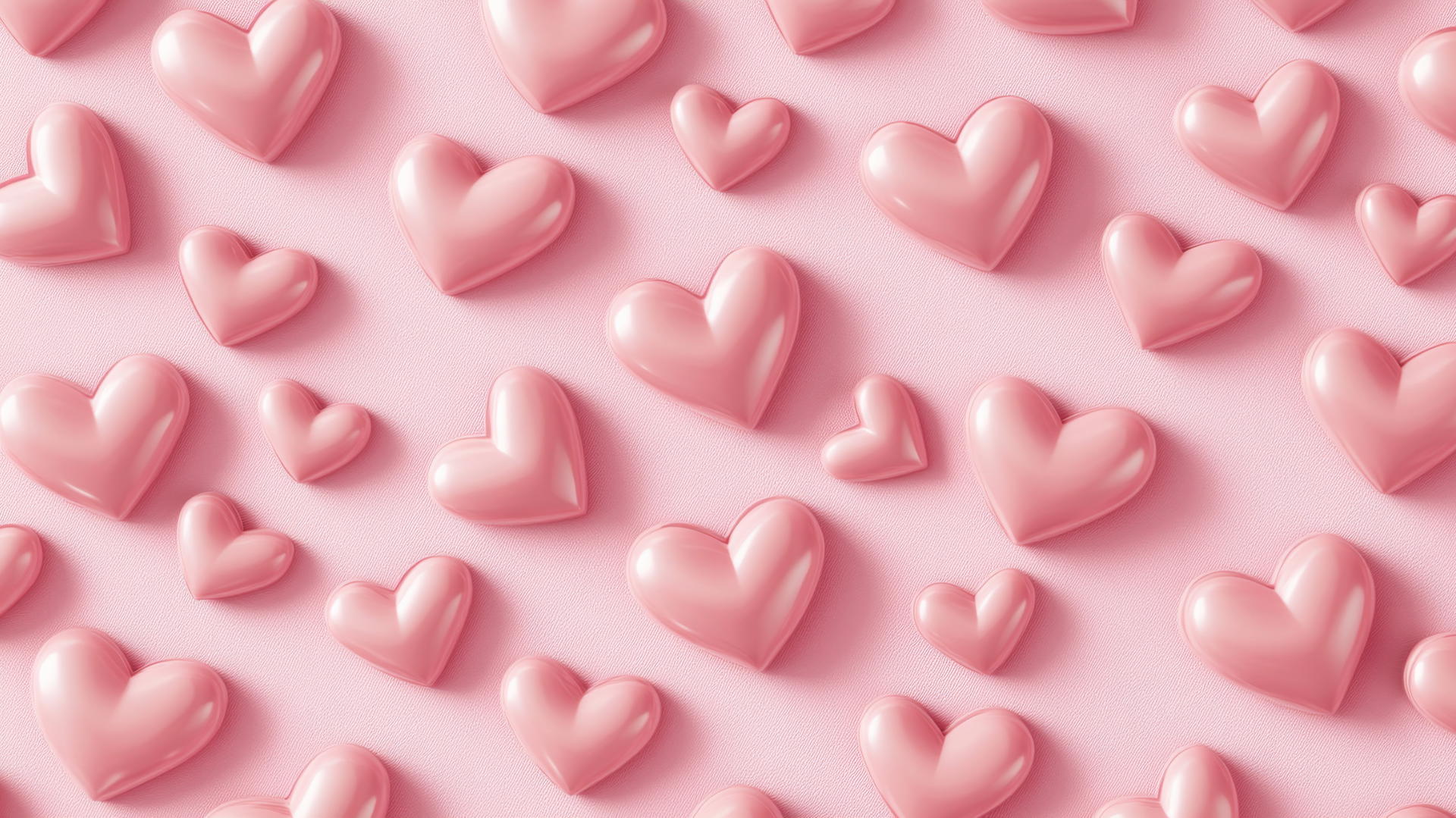 pink preppy wallpaper with whimsical pink hearts on a soft pink background