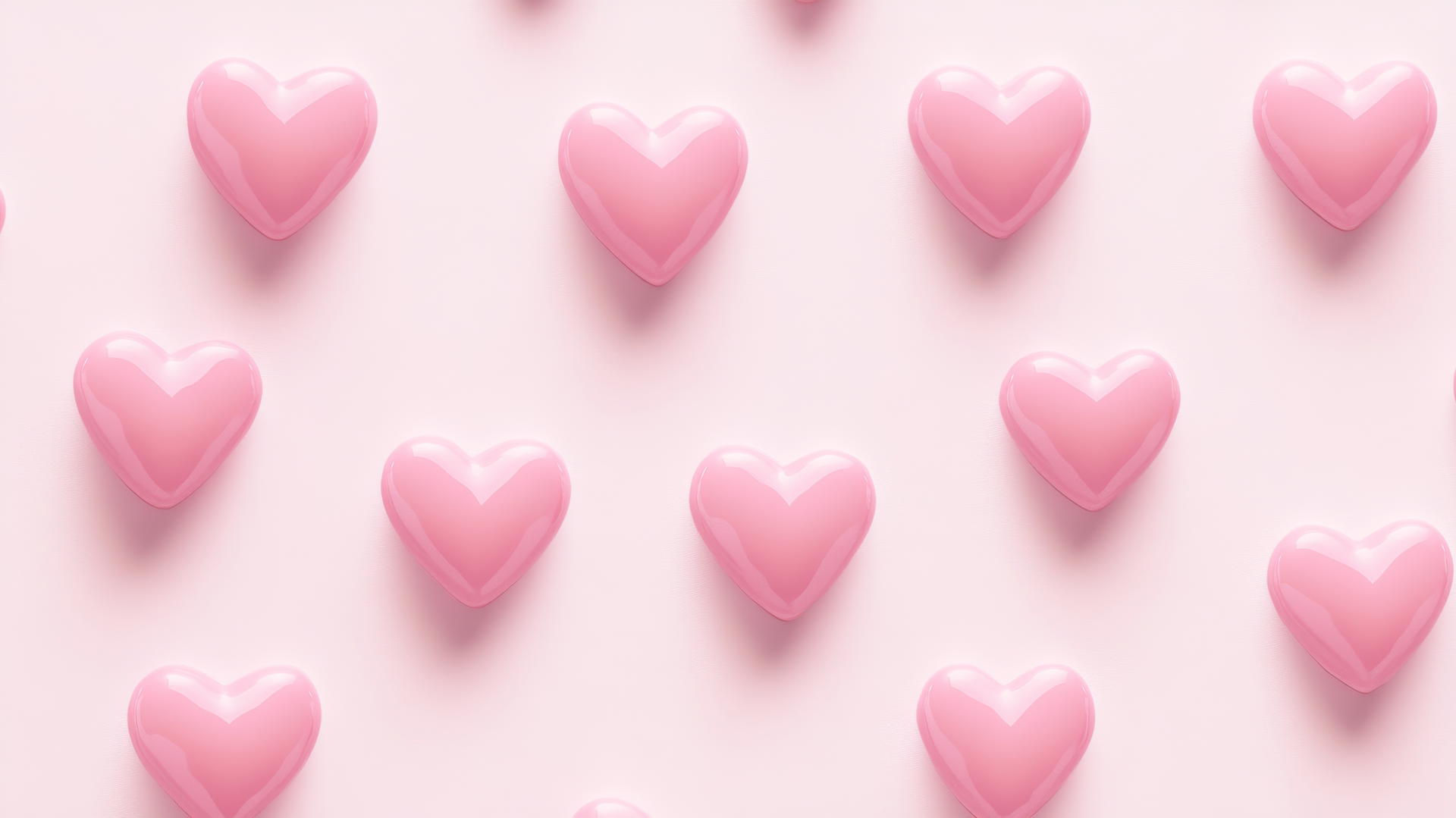 pink preppy wallpaper with whimsical pink hearts on a soft pink background