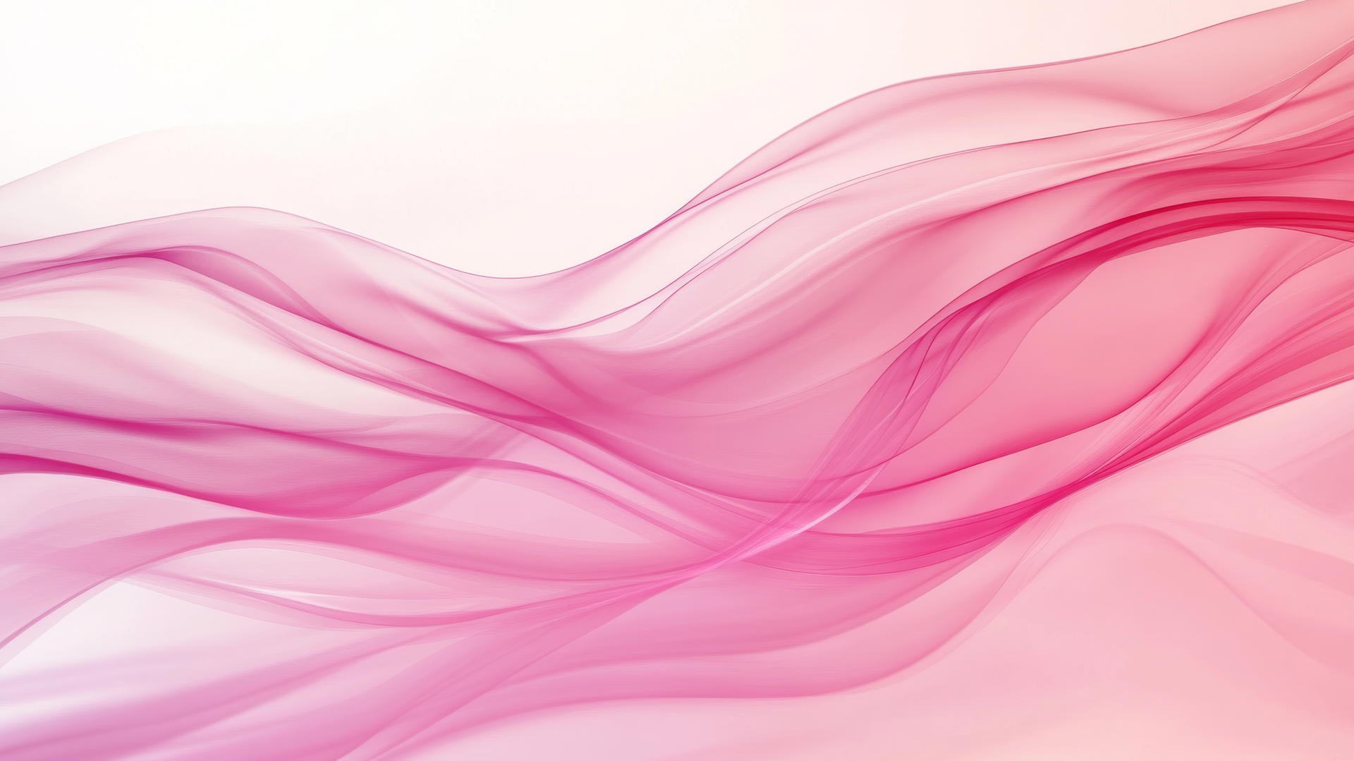 Abstract wave of pink tones with smooth gradients and glossy finish, pink aesthetic wallpaper.