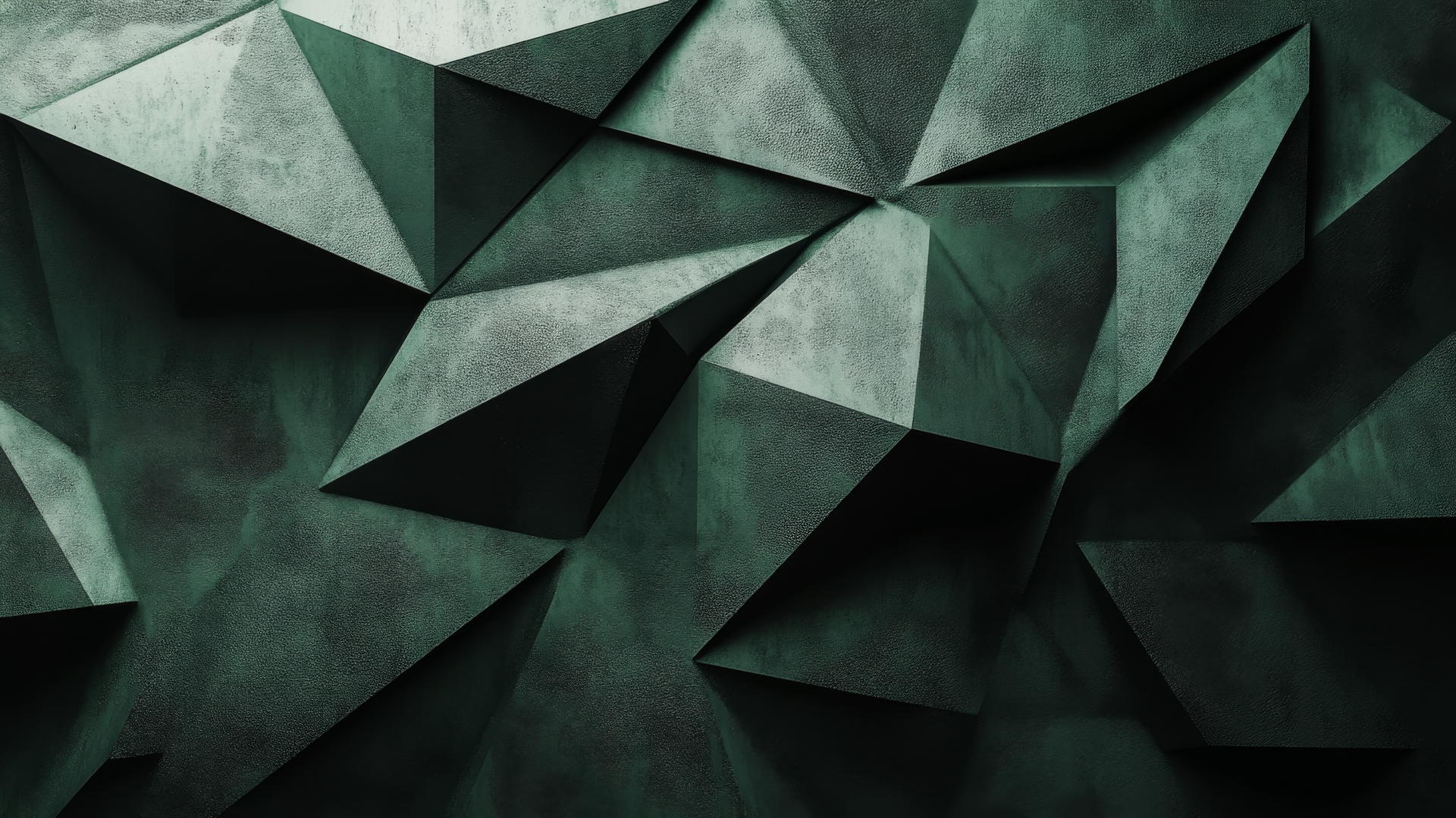 dark green wallpaper with abstract geometric pattern and sharp angles