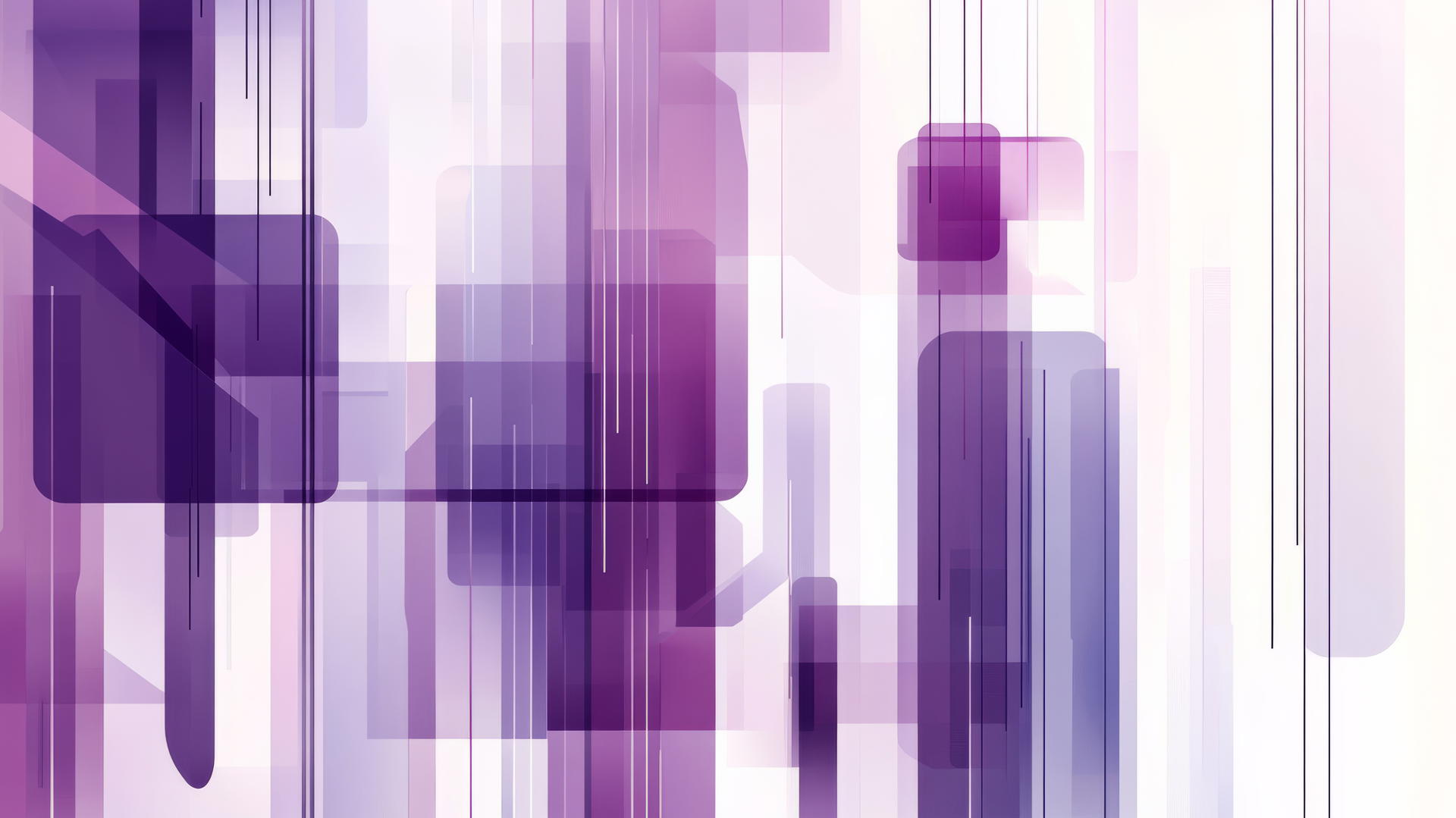 Aesthetic purple wallpaper with geometric shapes and lines on a white background.