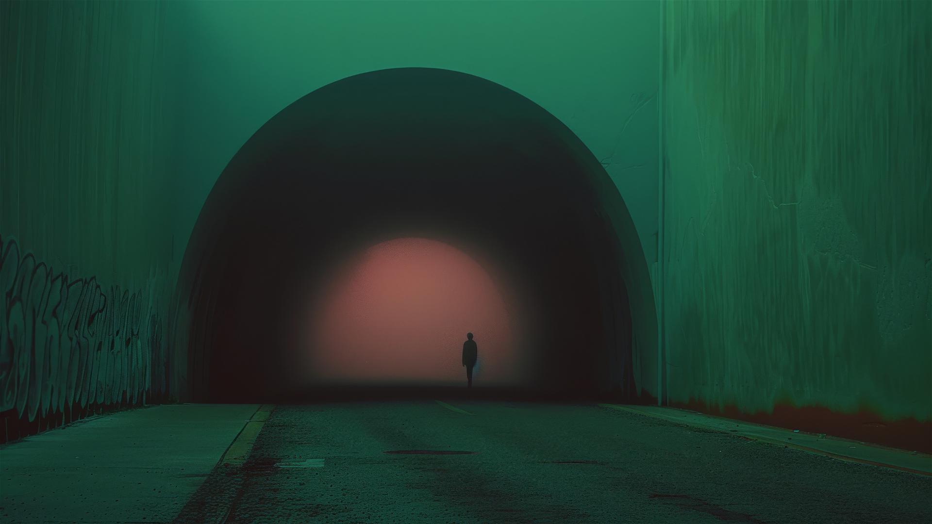35mm cinematic shot with a dark-to-light transition in two colors
