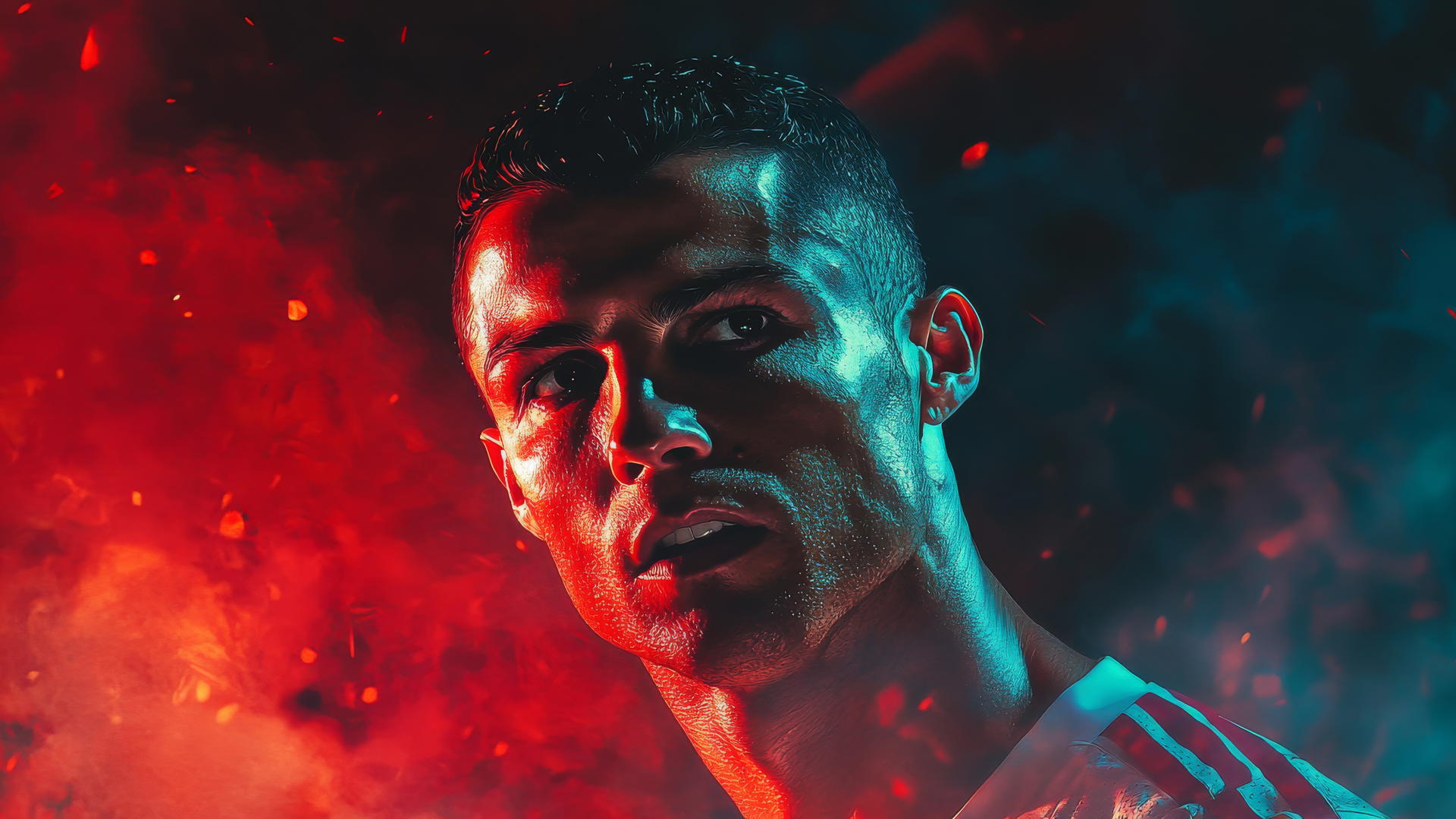 Cristiano Ronaldo wallpaper focusing on key elements