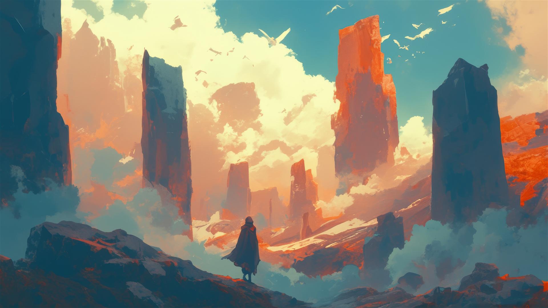 Canyon with wind echoing secrets through ancient rocks