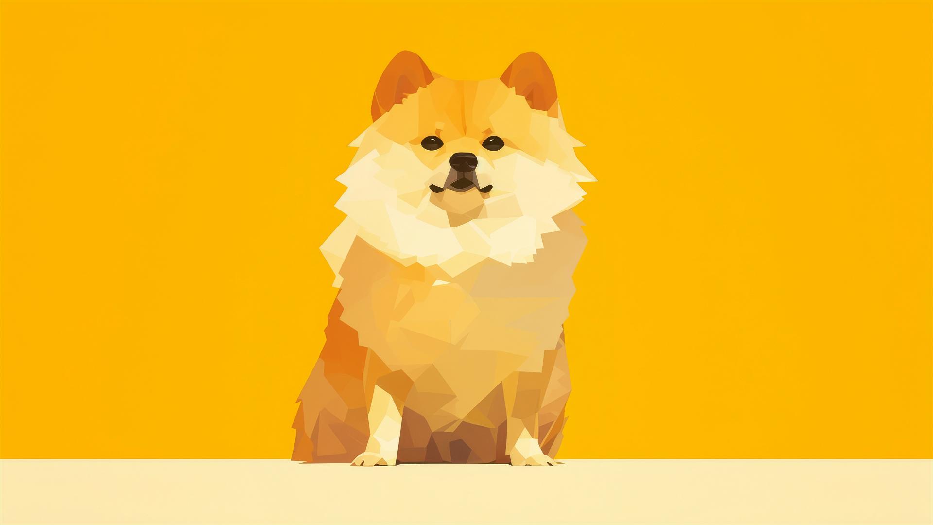 Minimalist 8K dog silhouette for iPhone