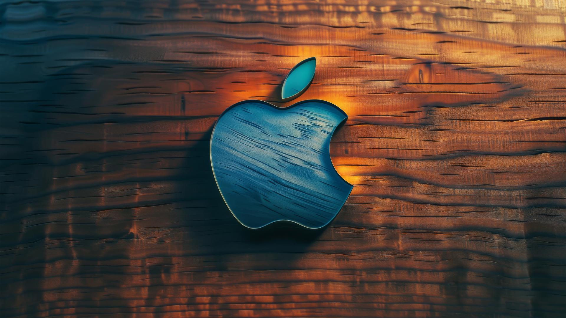 Apple iPhone logo displayed artistically