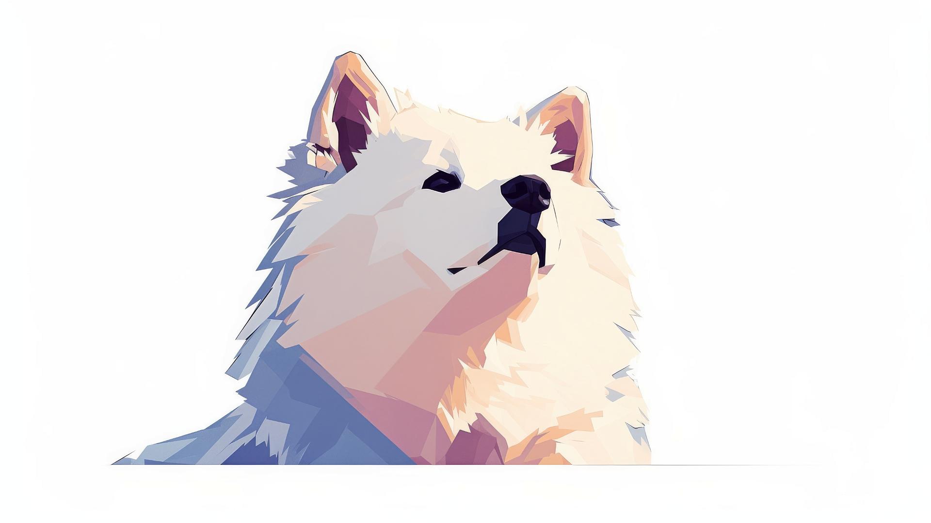 Minimalistic 8K dog design for iPhone