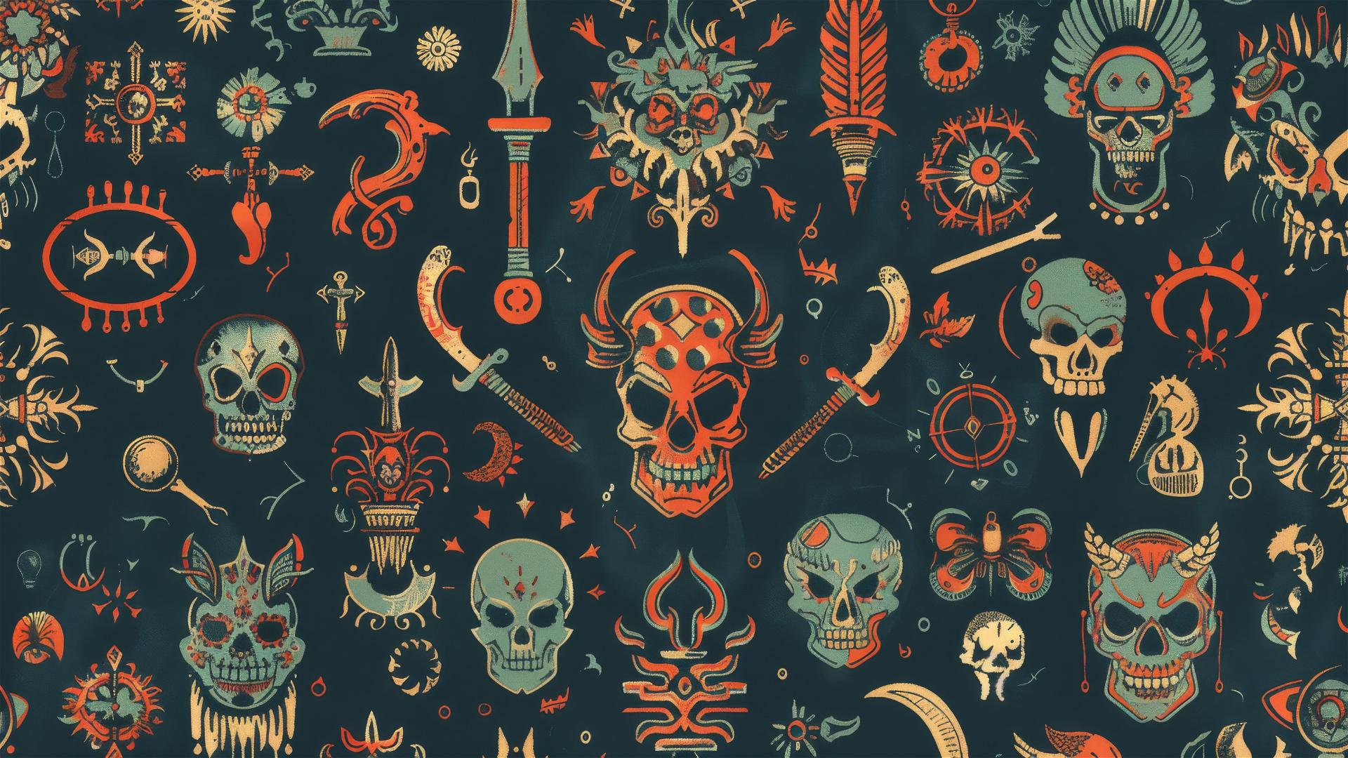 Old-school Baroque style pattern