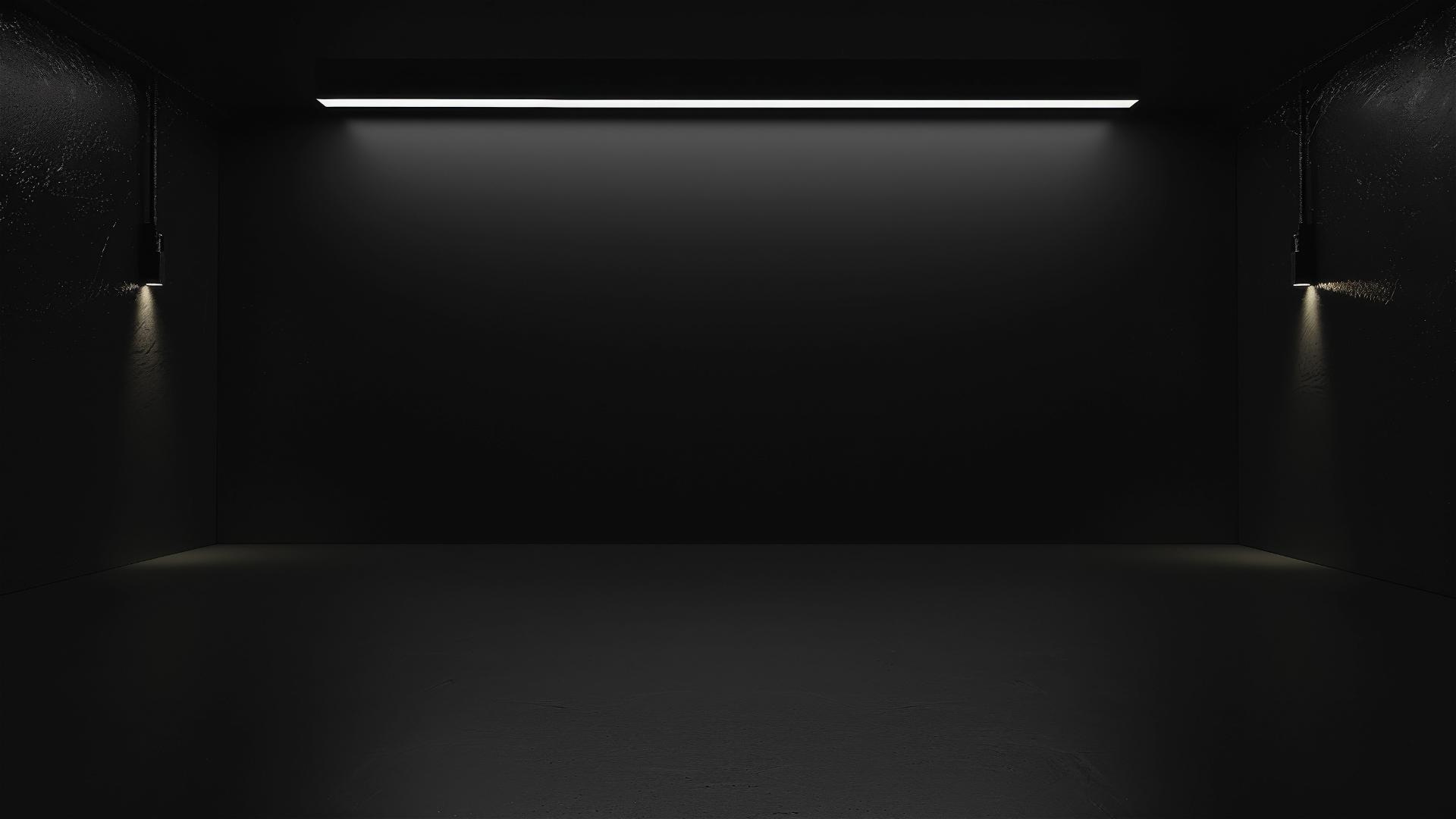 Minimalist black background with subtle lighting