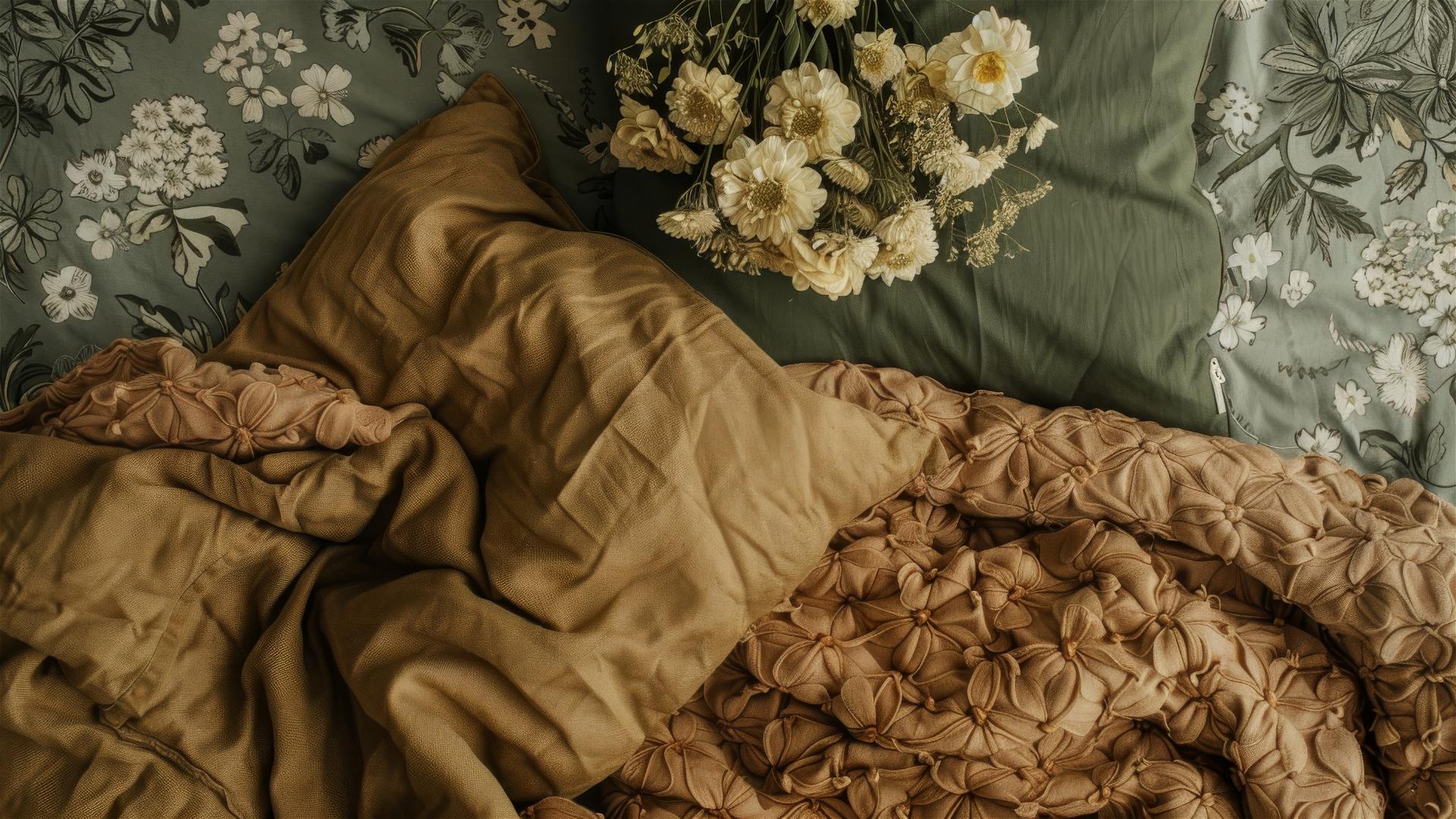 Monochrome beige, olive, brown, and green chaotic color fill