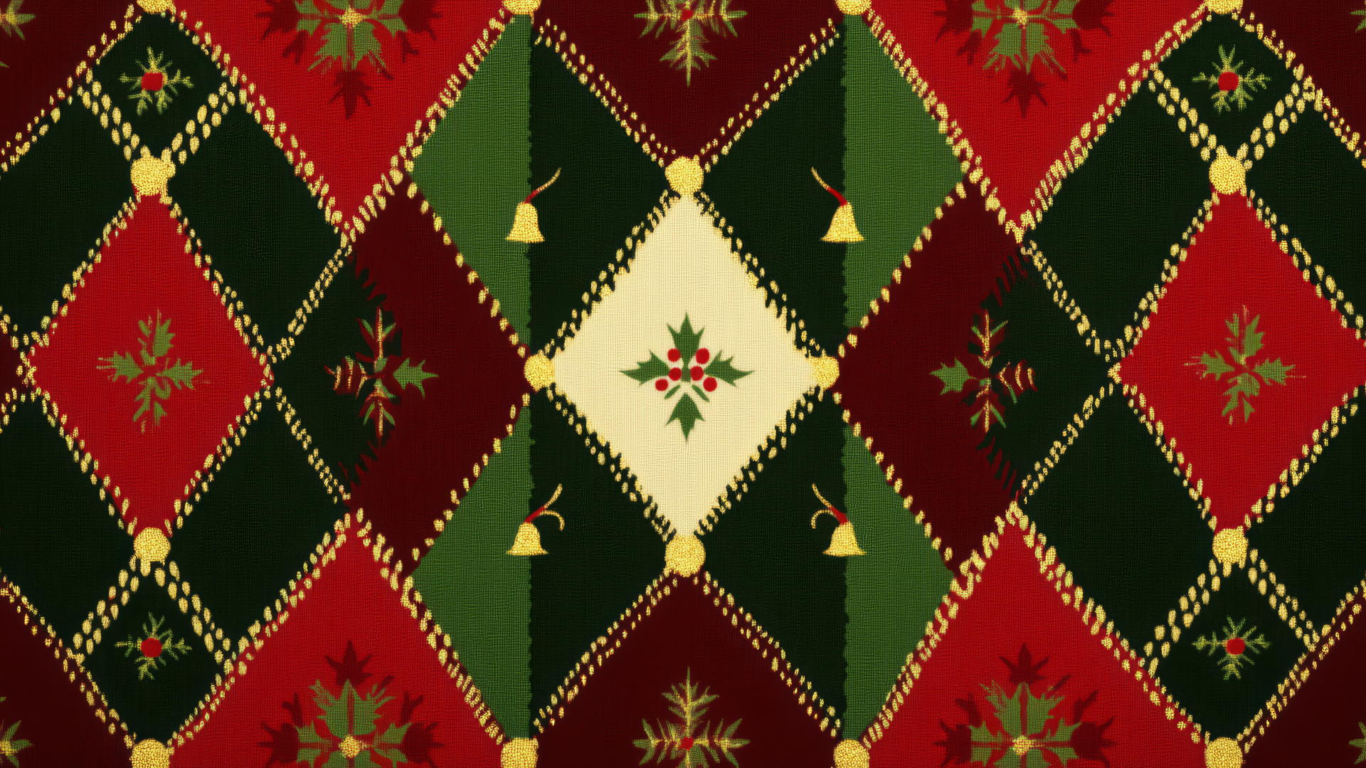 seamless argyle pattern in Christmas colors with a preppy design