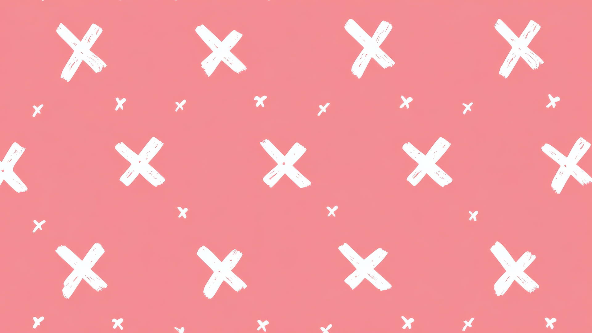 preppy pink wallpaper with minimalist white crosses