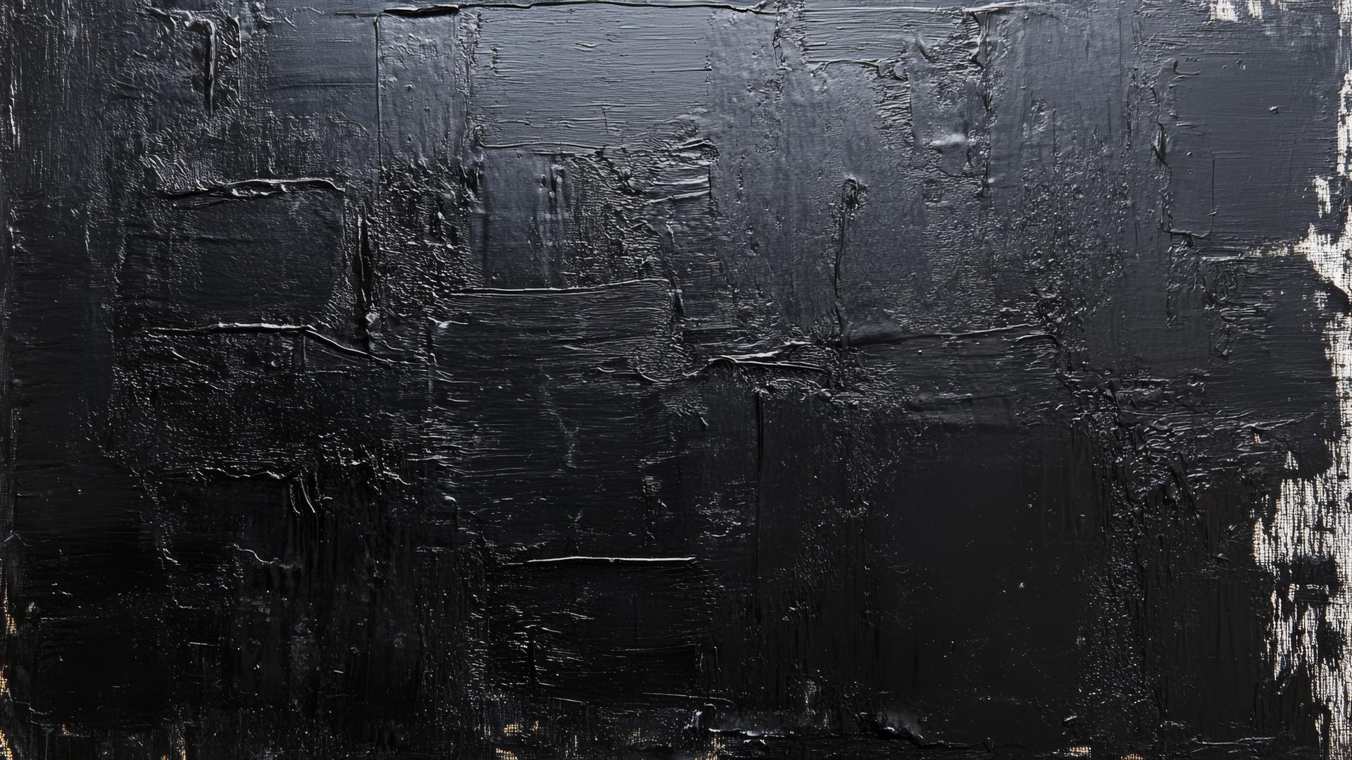 Modern abstract painting with bold black brushstrokes, black wallpaper aesthetic.