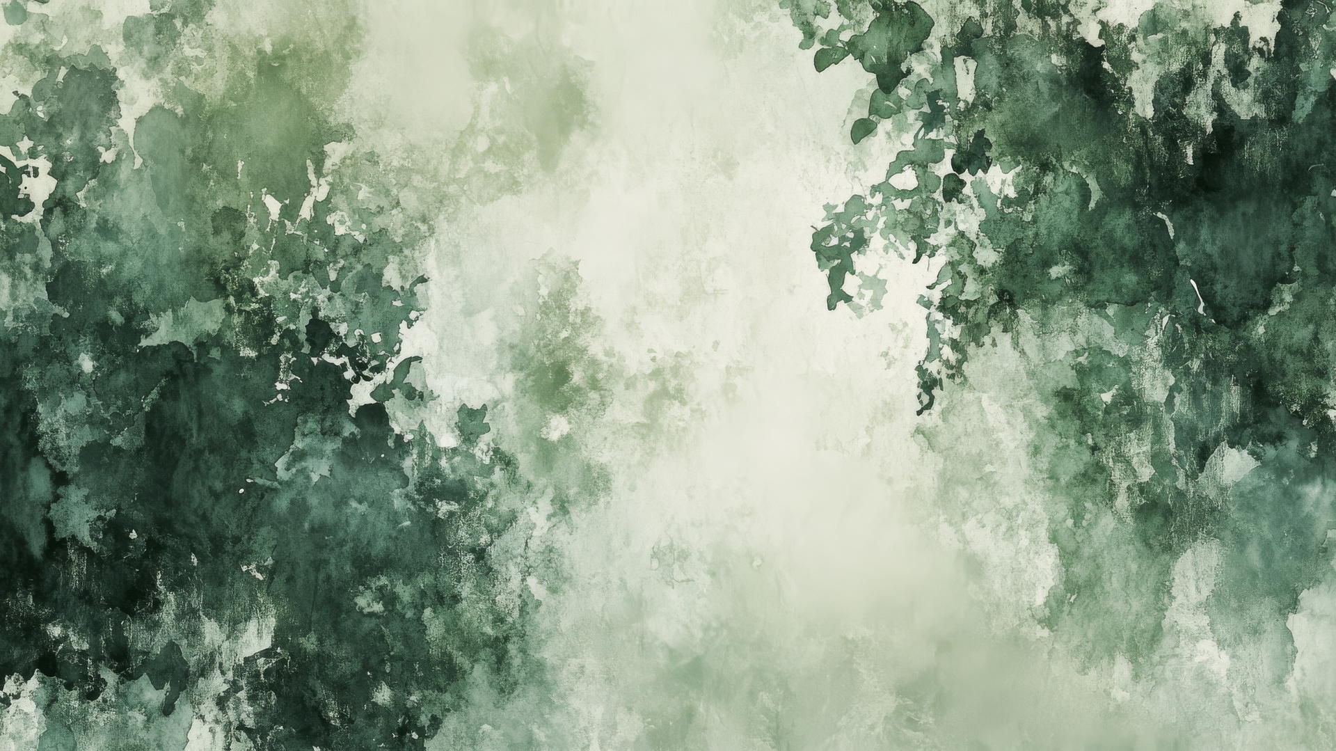 Aesthetic green wallpaper with a soft watercolor wash blending various shades