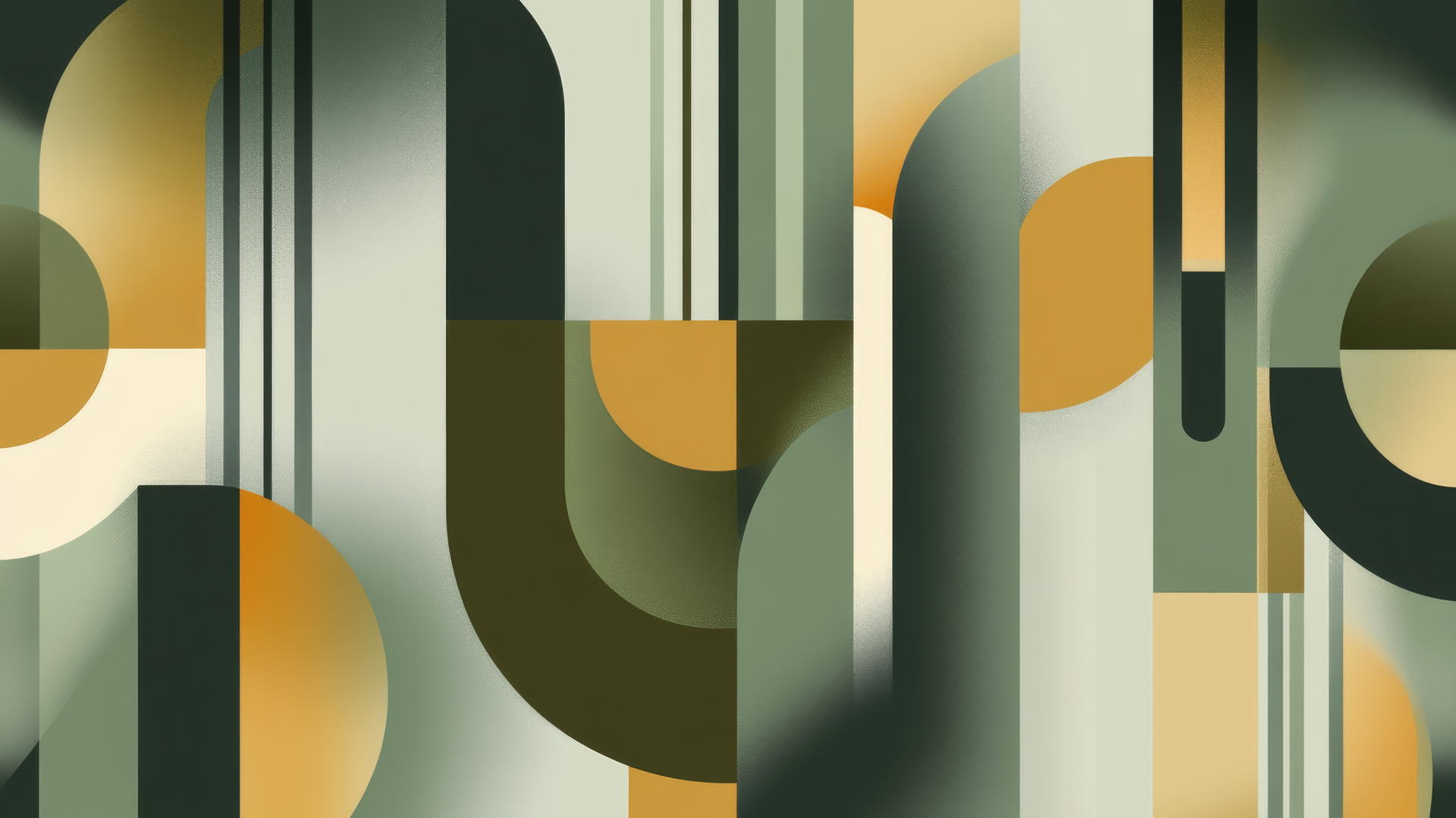 retro-inspired sage green aesthetic wallpaper with bold abstract shapes