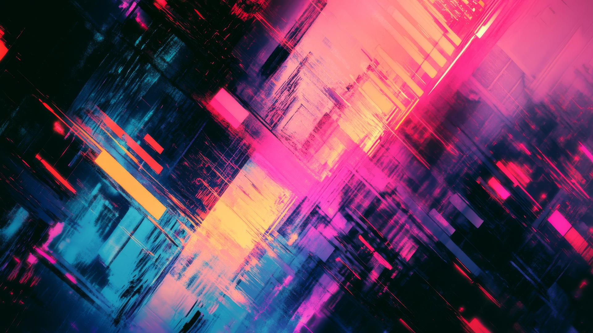 Y2K aesthetic wallpaper with holographic textures and glitch effects