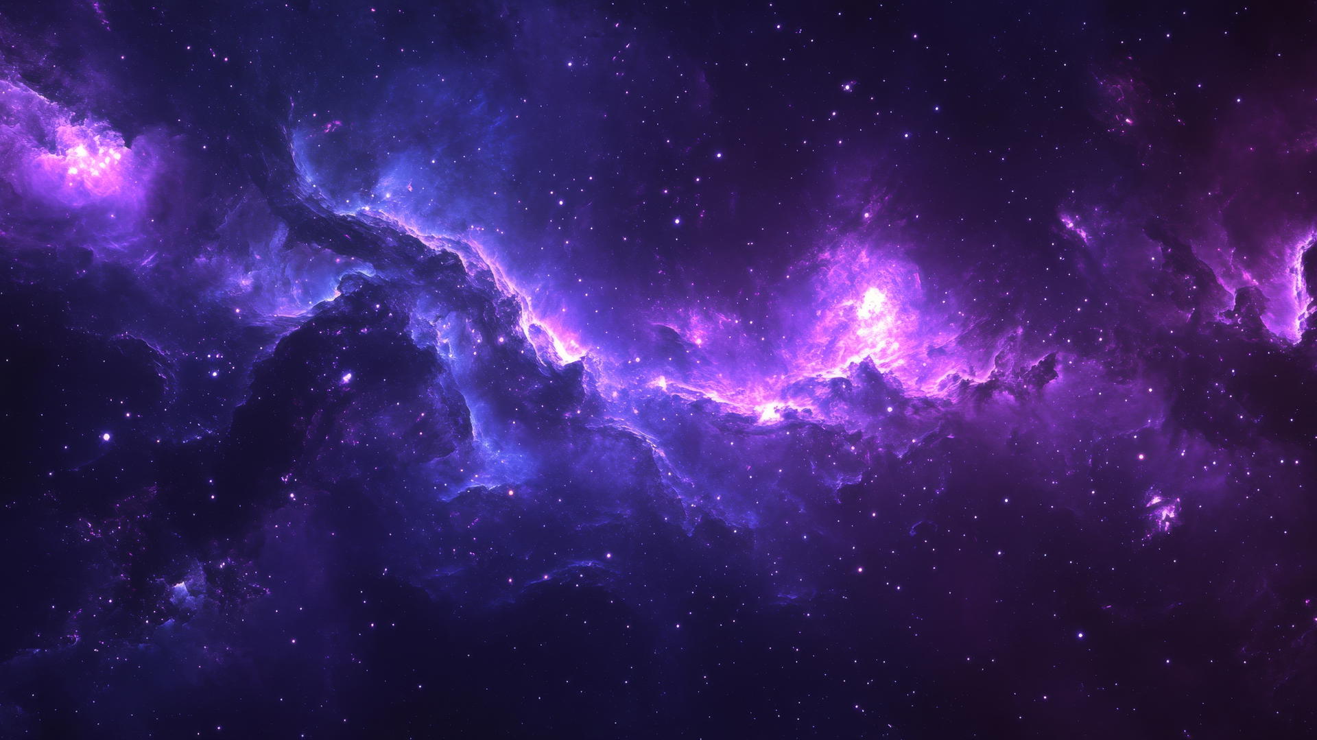 purple wallpaper 4k featuring dreamy galaxy with star clusters and glowing nebulae