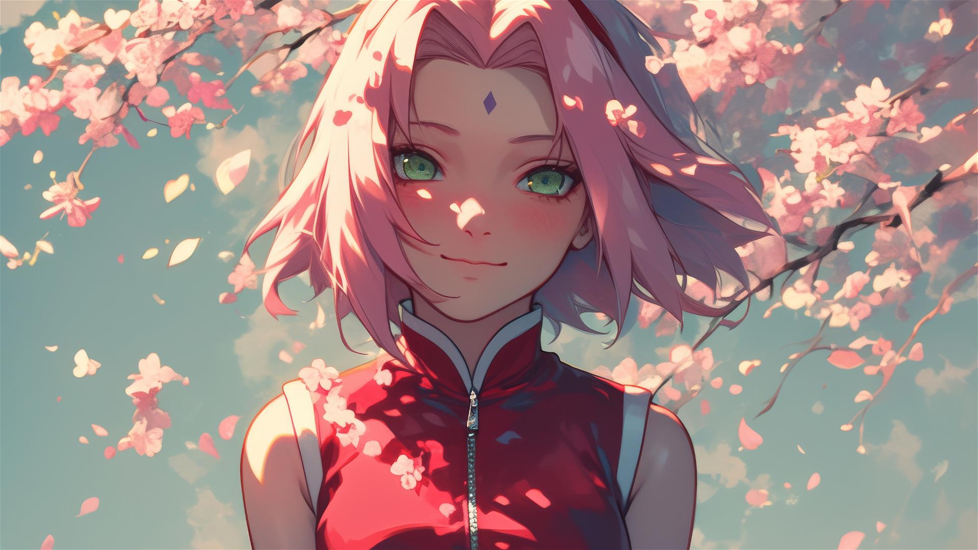 Sakura Haruno, Naruto character, in action pose