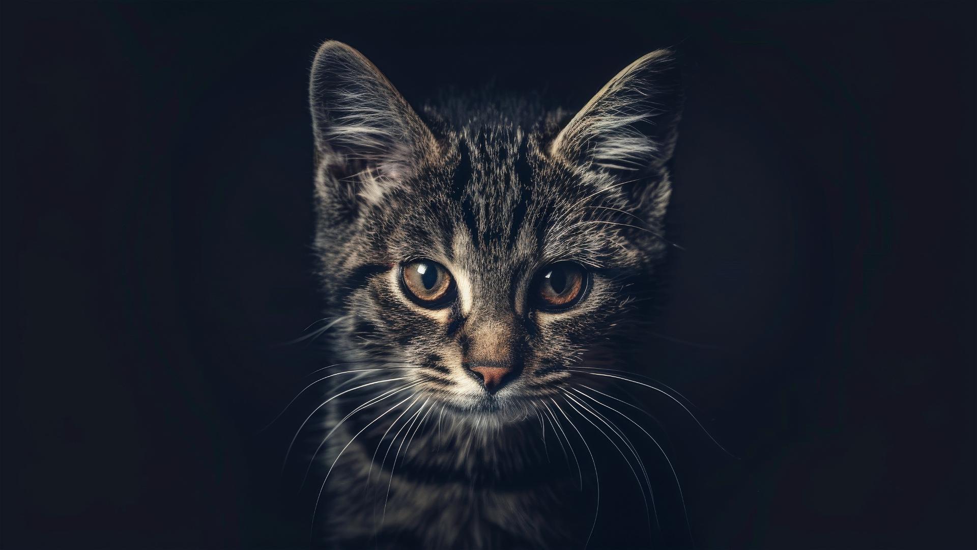 Minimalistic, highly detailed 8K cat design for iPhone