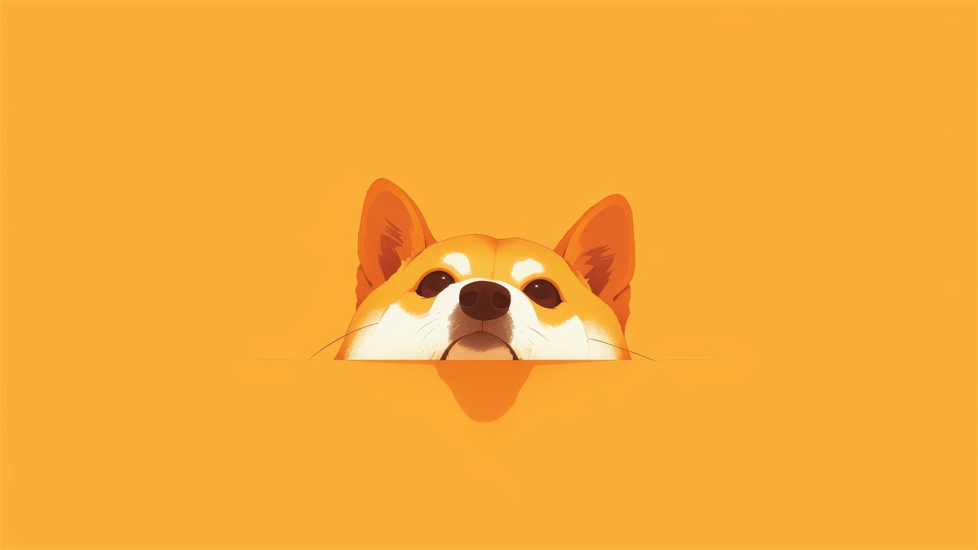 Minimalist 8K dog motif for iPhone
