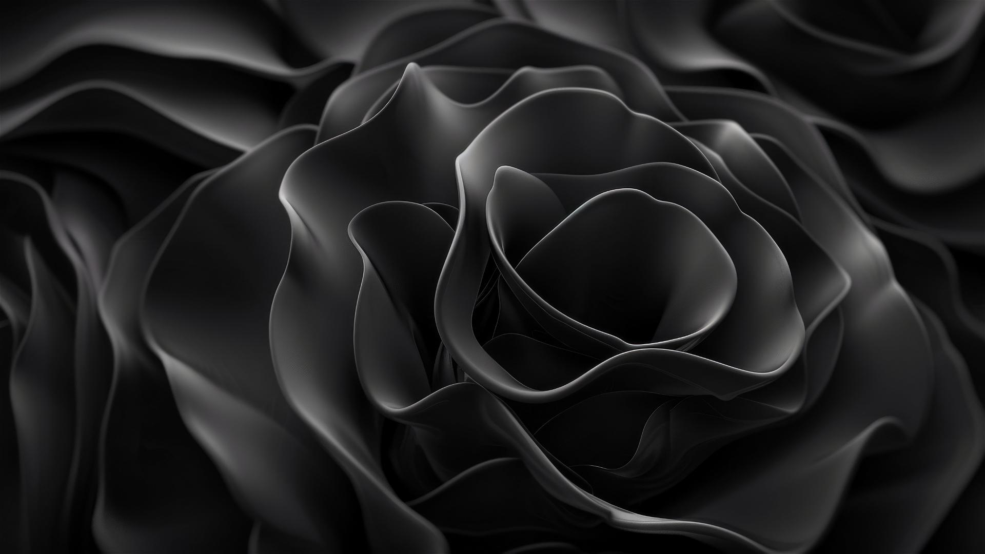Black rose-color flowing shapes on a minimalistic iPhone background