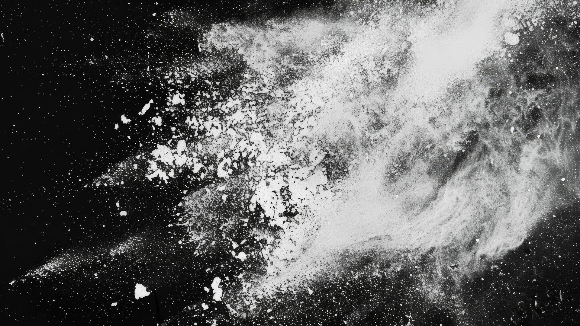 White grunge texture on a black background