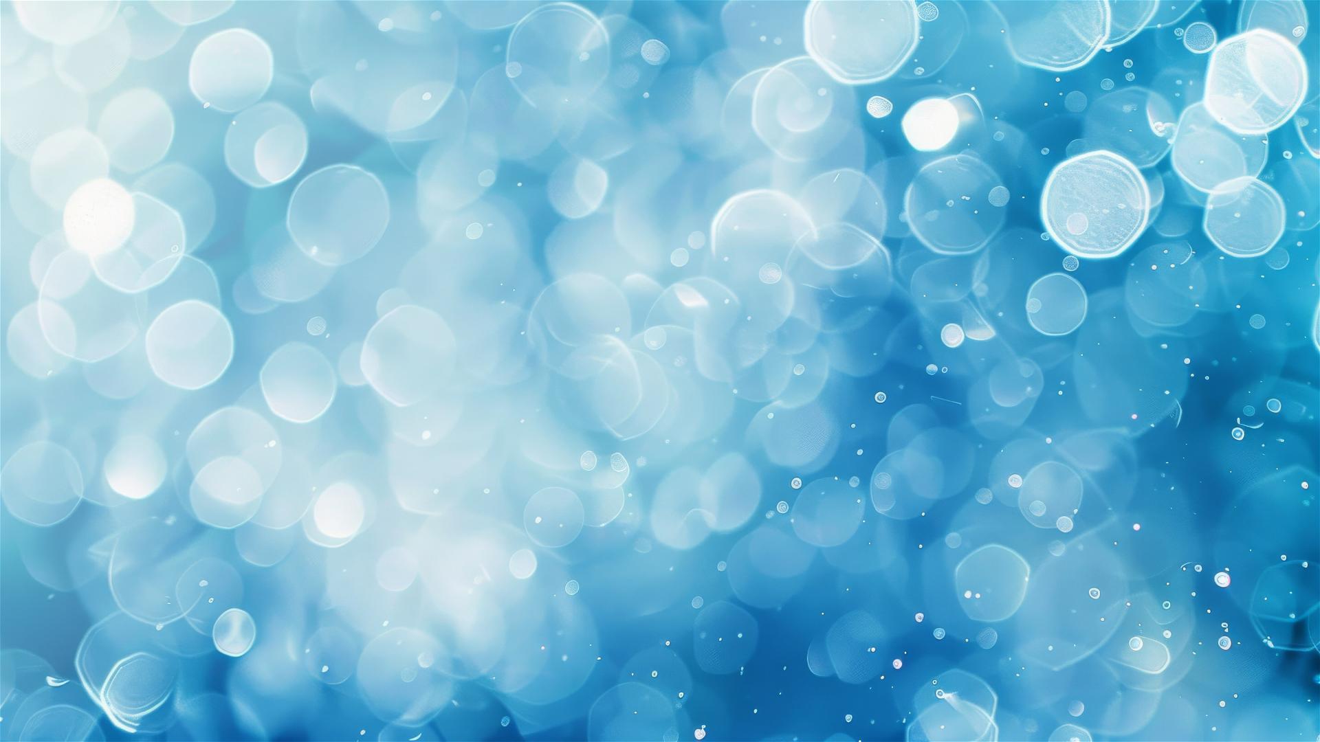 Light blue bulletin background with bokeh effect