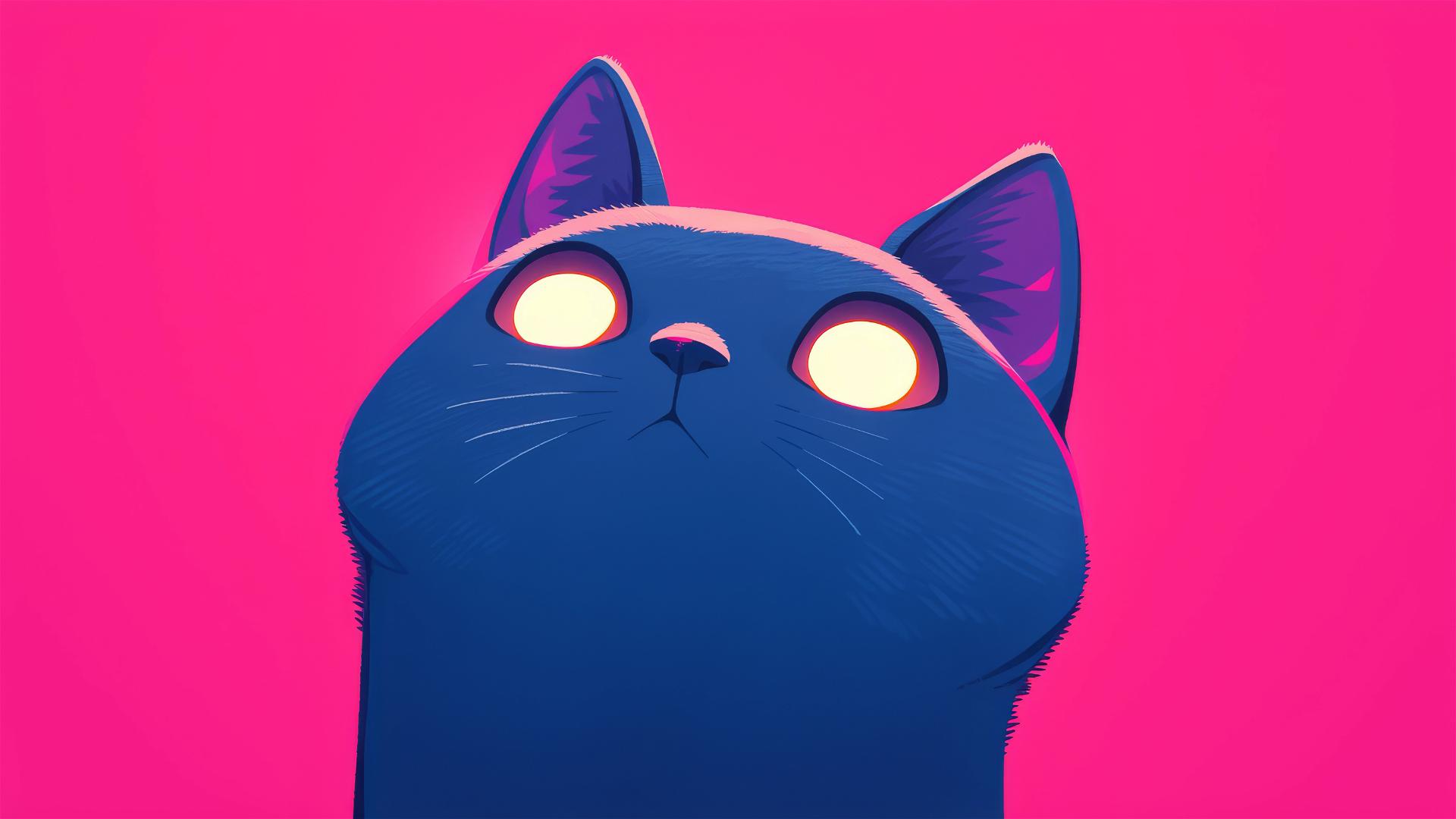 Minimalistic, detailed 8K cat design