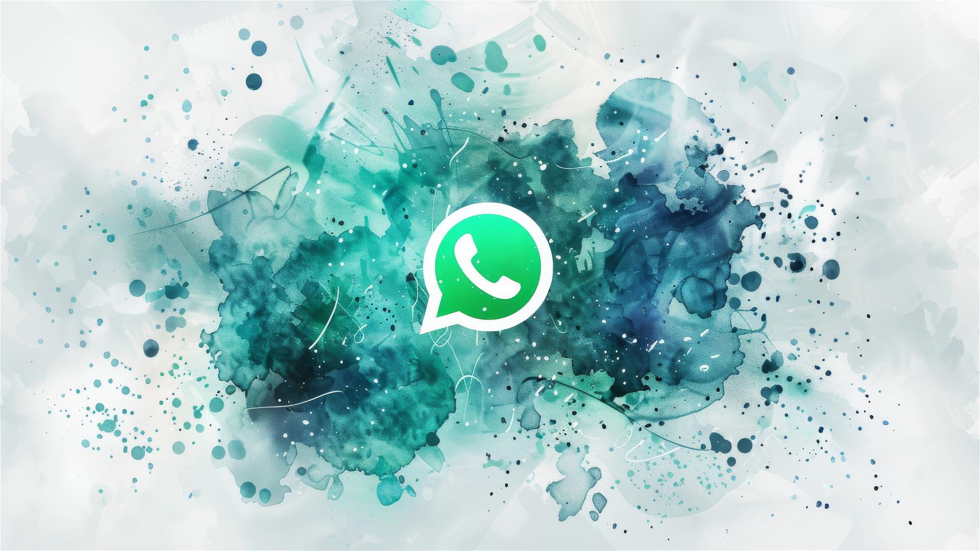 Classical watercolor with sparkles for Whatsapp design