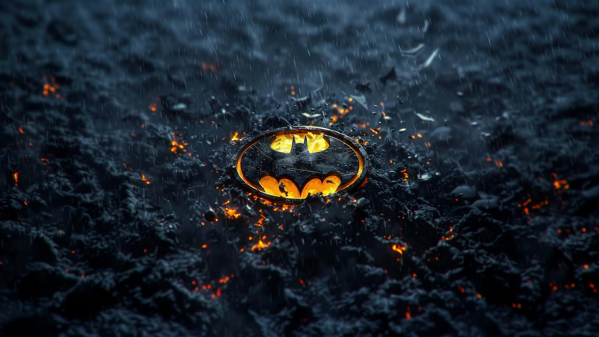 Batman logo at center, cool design