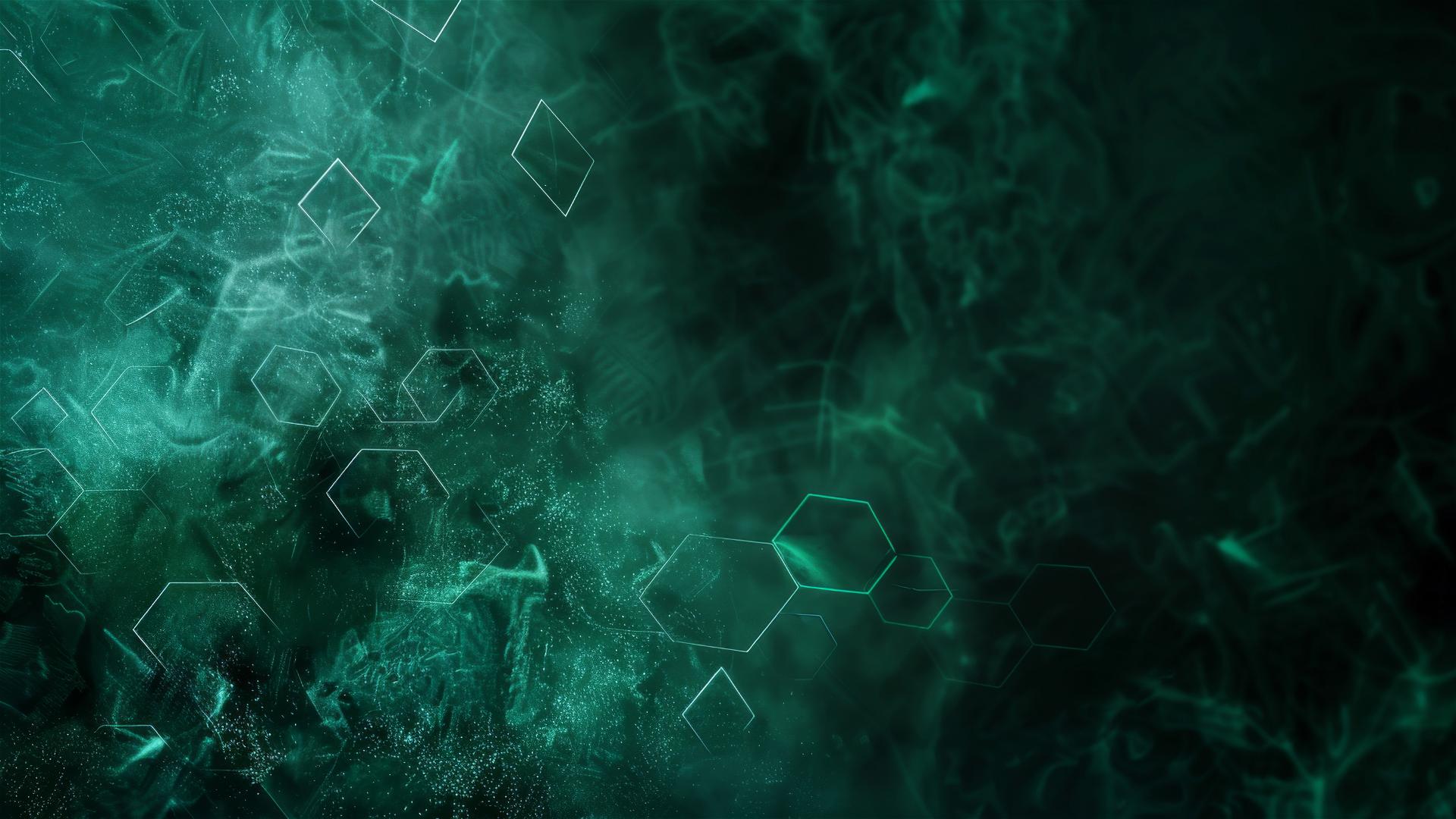 Emerald and black e-sports rank background with subtle textures