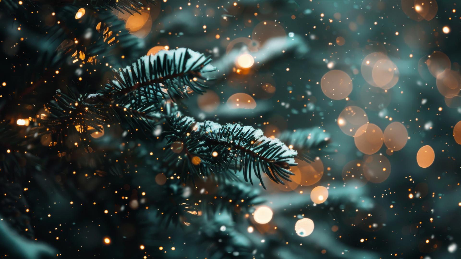 Aesthetic Christmas background with festive decorations in 4K resolution