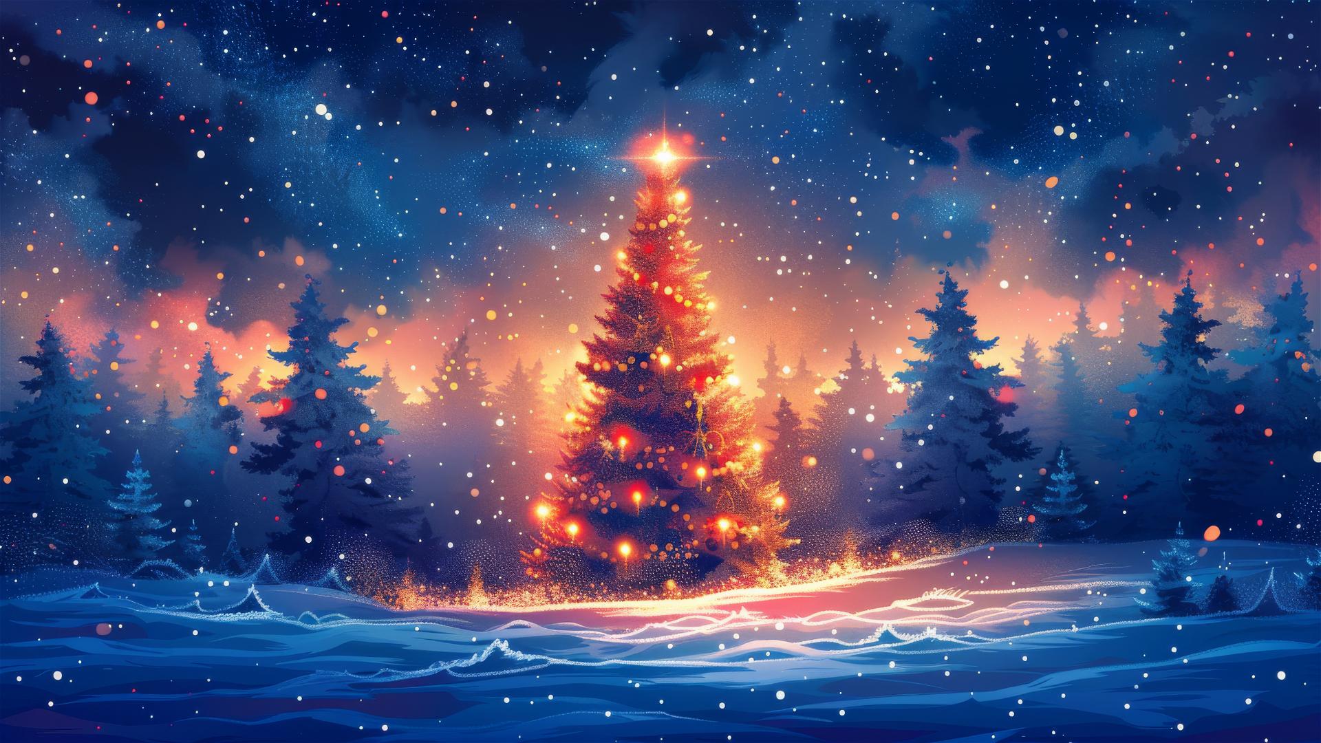 Christmas vector graphic design with festive elements