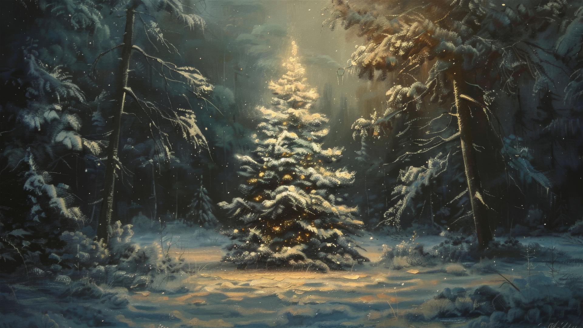 Illustration of a Christmas tree