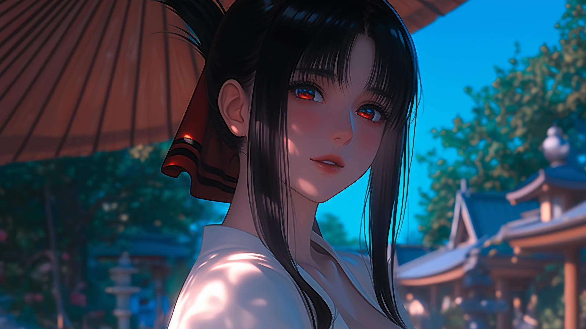 Kaguya Shinomiya with red eyes from Kaguya-sama: Love Is War