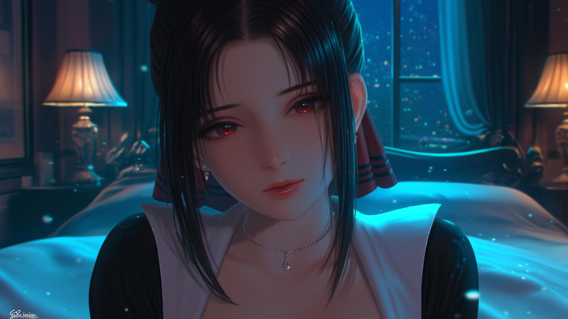 Kaguya Shinomiya with red eyes from Kaguya-sama: Love Is War