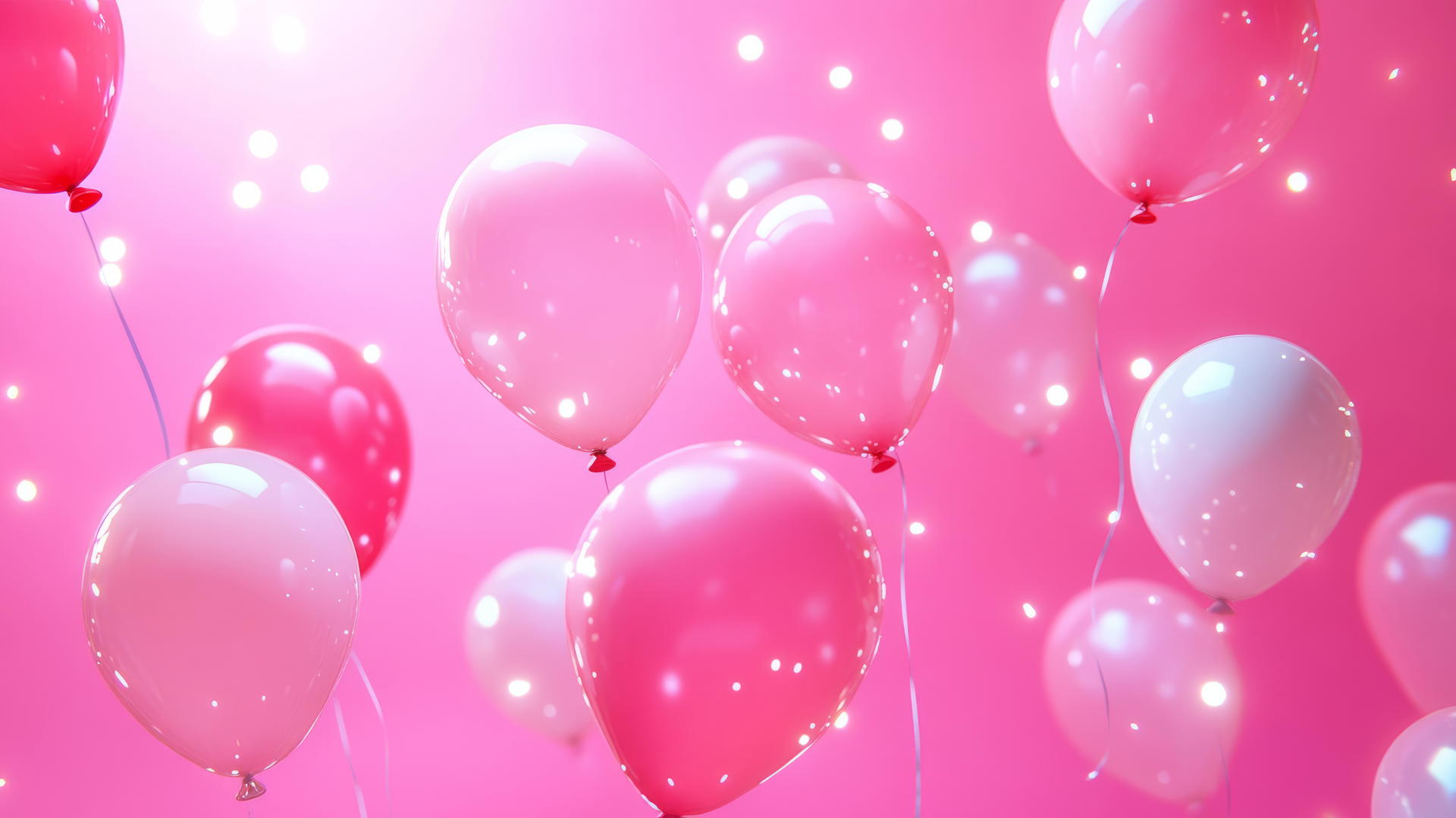 pink wallpaper cute with pastel balloons floating