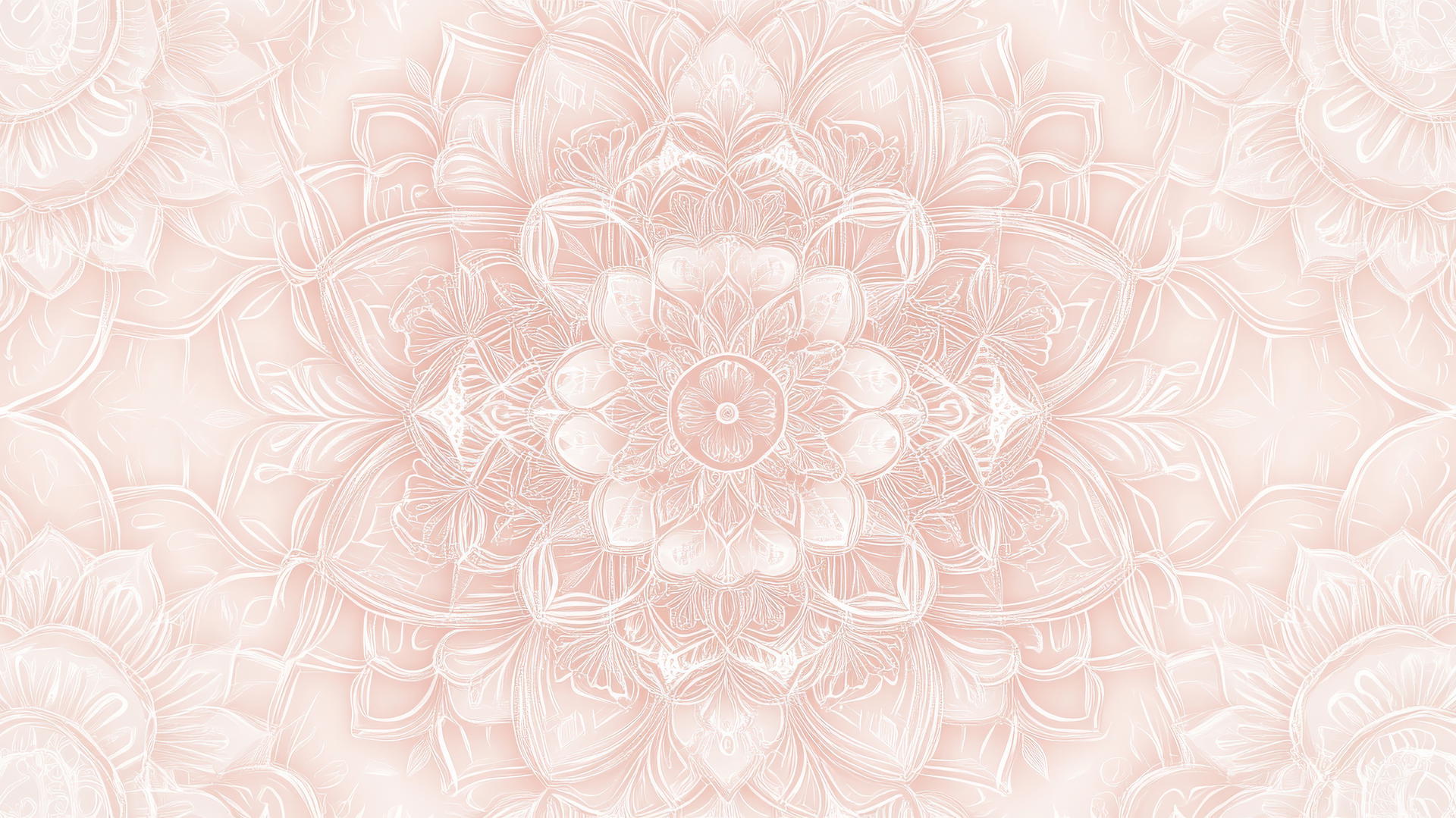 a soothing mandala design in light pink wallpaper