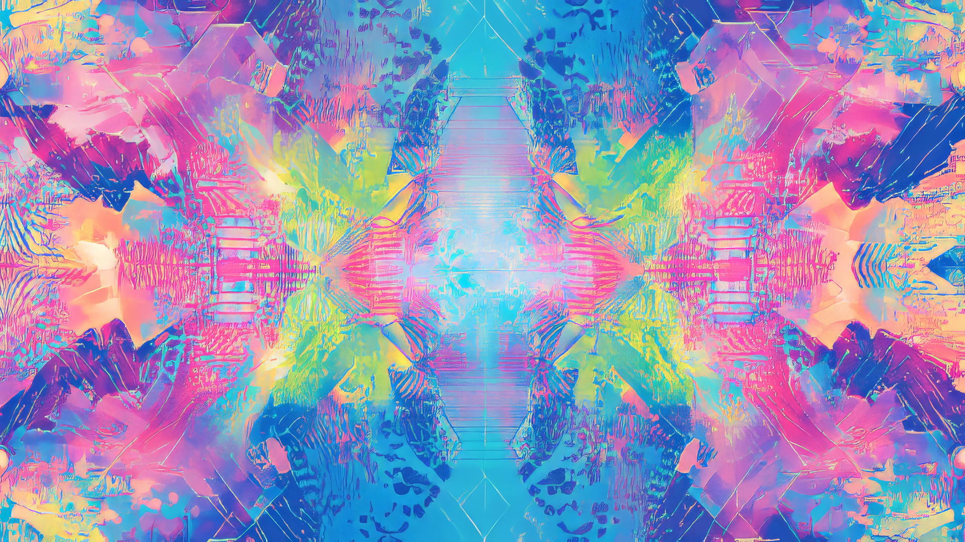 y2k wallpaper with glitchy digital patterns, holographic textures, and pixelated shapes