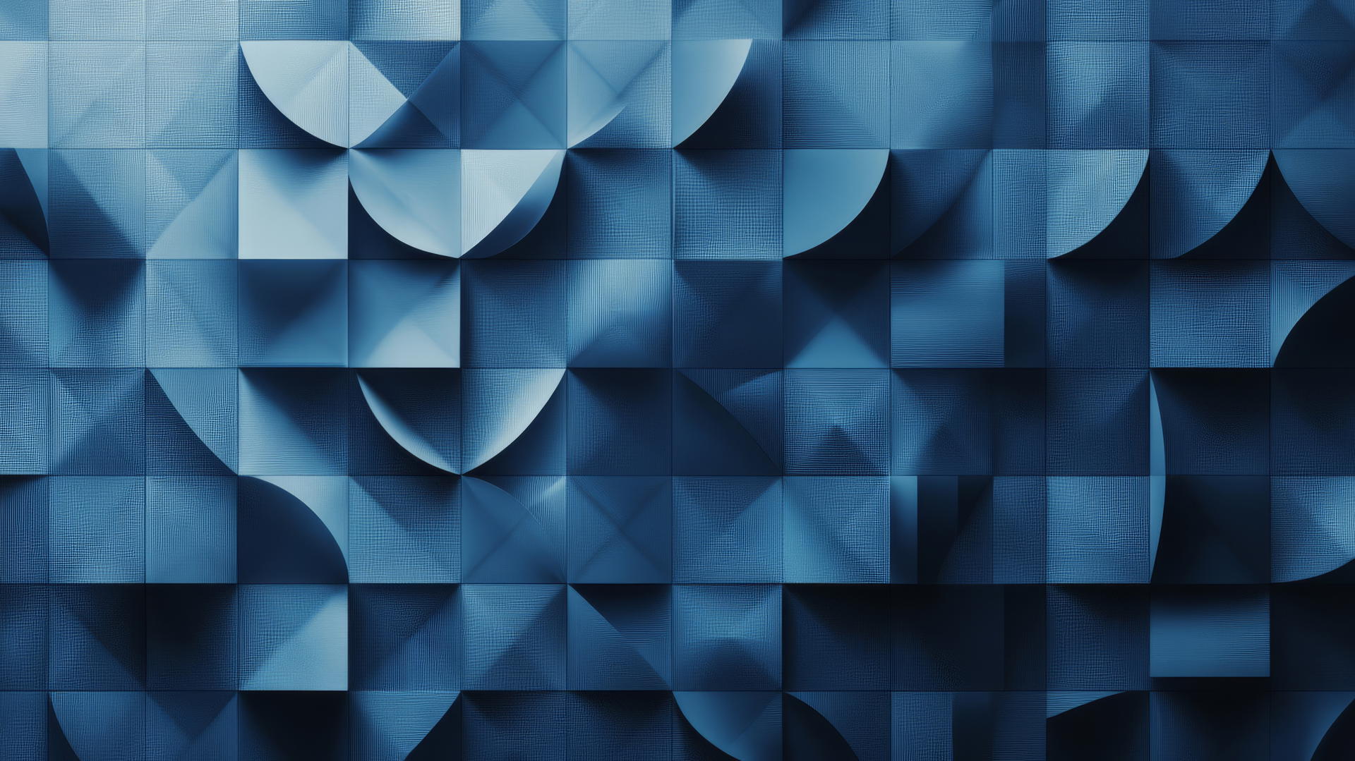 Blue wallpaper with intricate geometric patterns and subtle gradients