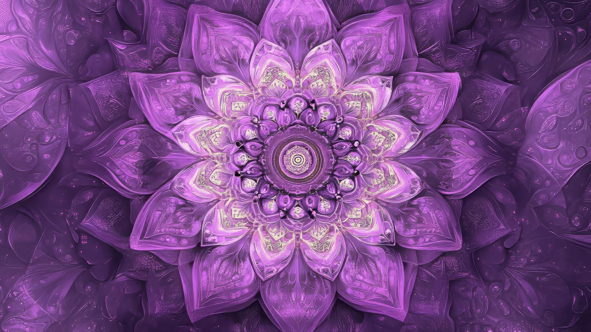 aesthetic purple wallpaper with an intricate mandala design