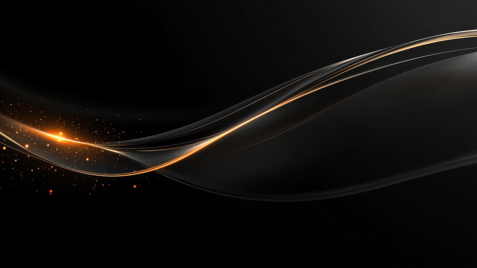 Glowing line slicing through black background with subtle light accents
