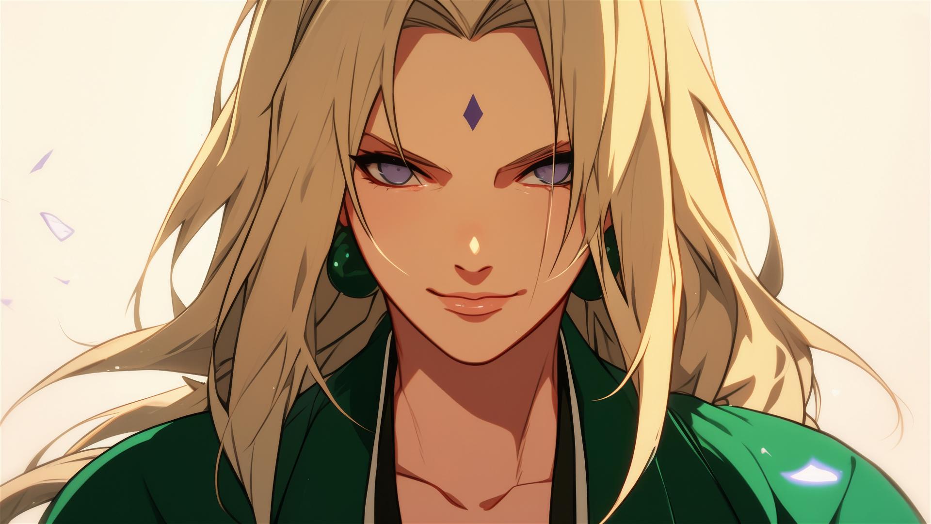 Illustration of Tsunade, a character from Naruto.