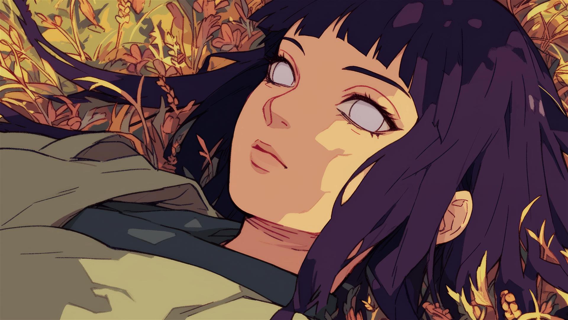 Illustration of Hinata Hyuga, Naruto character