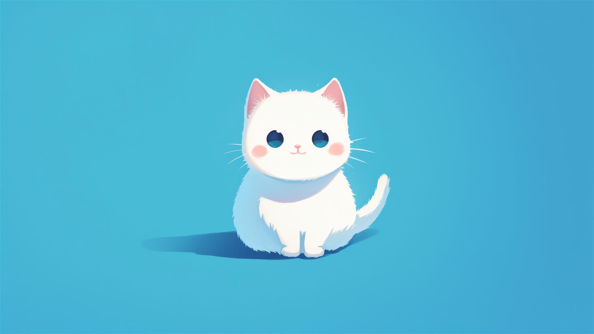 Minimalistic, highly detailed 8K cat design