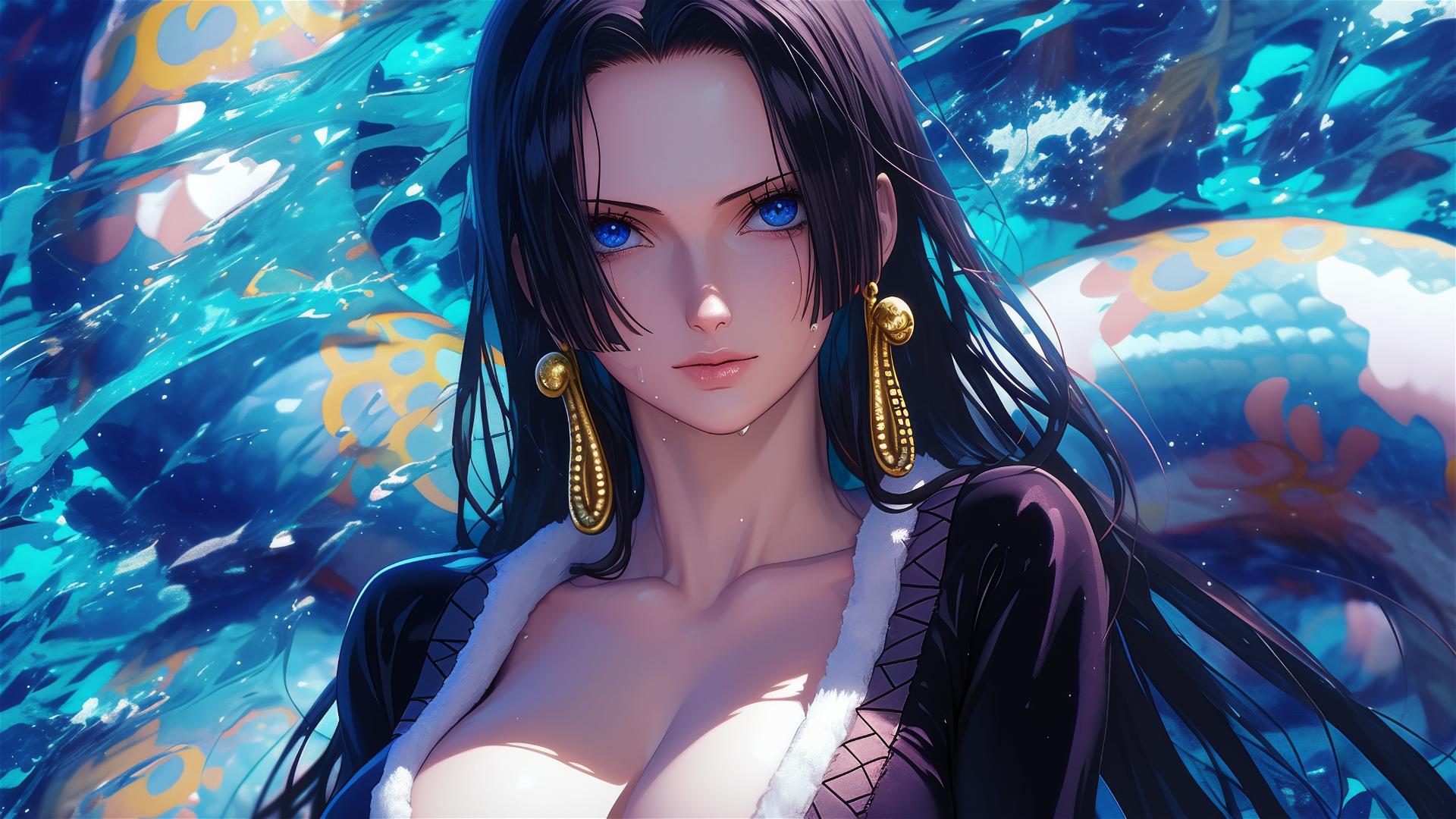 Boa Hancock from One Piece in a stylized image