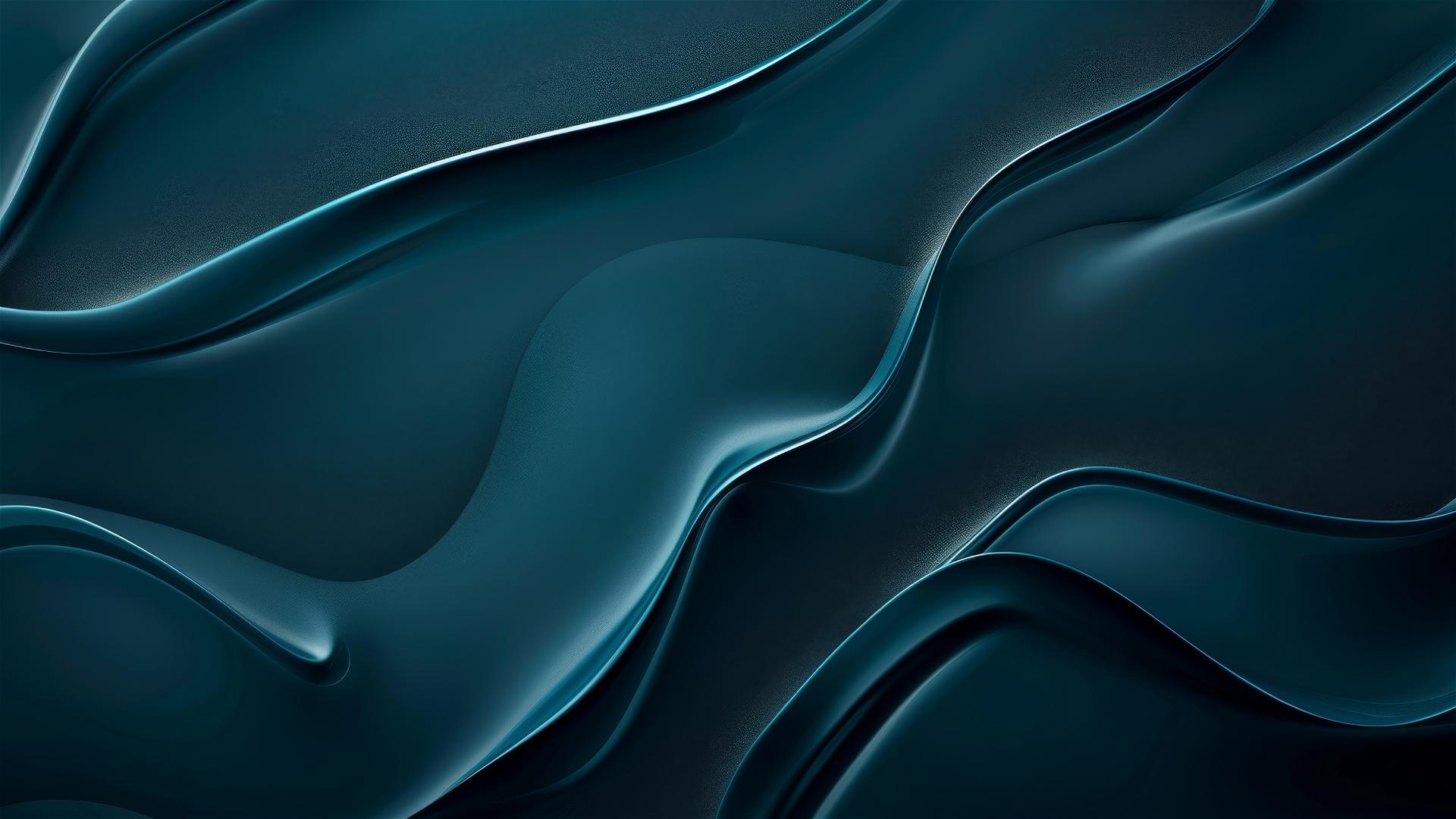iPhone background with dark teal flowing shapes, minimalistic and elegant