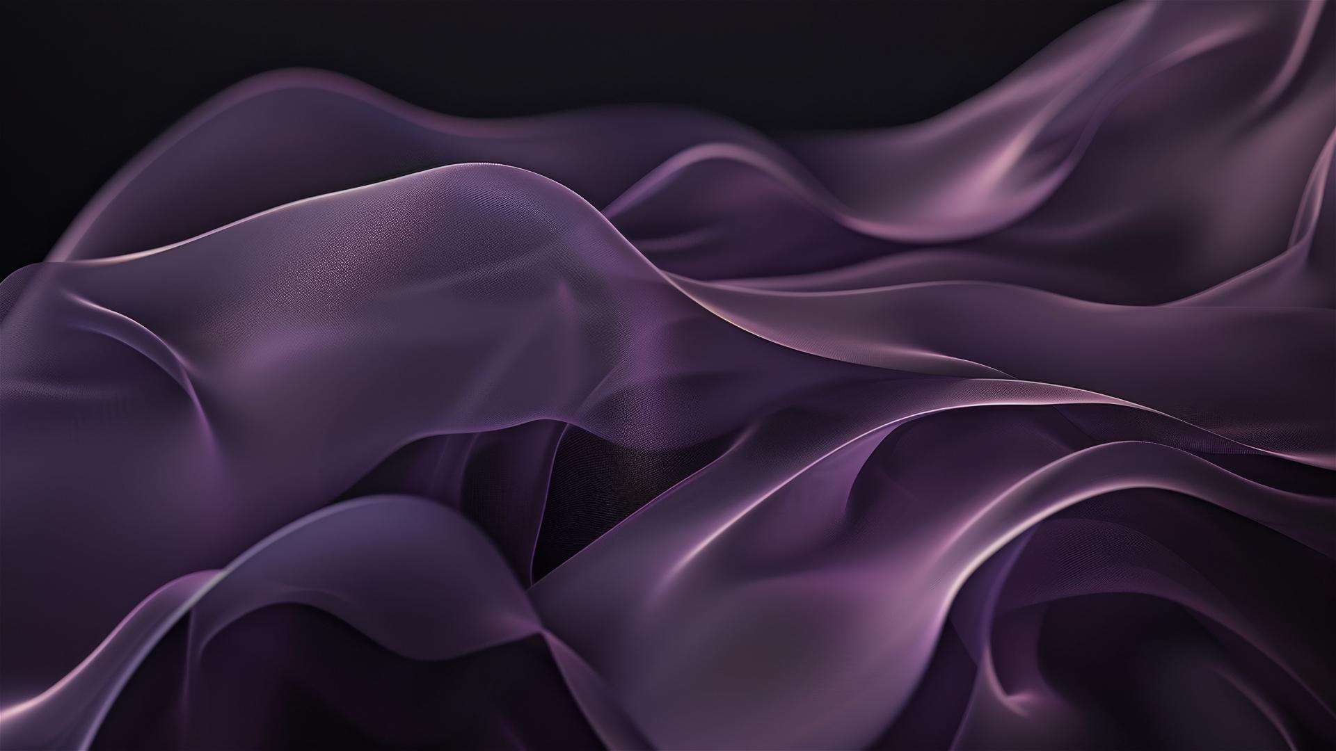 Black plum flowing shapes on a minimalistic design